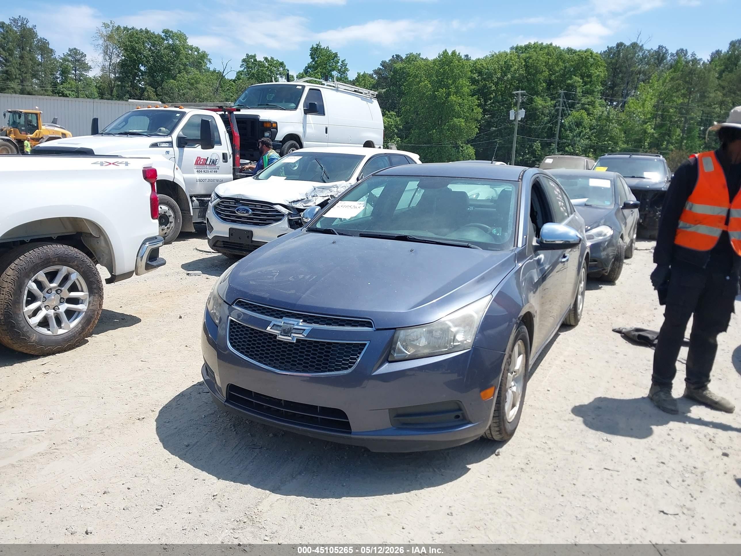2014 Chevrolet Cruze 1lt Auto Gray vin: 1G1PC5SB8E7339744