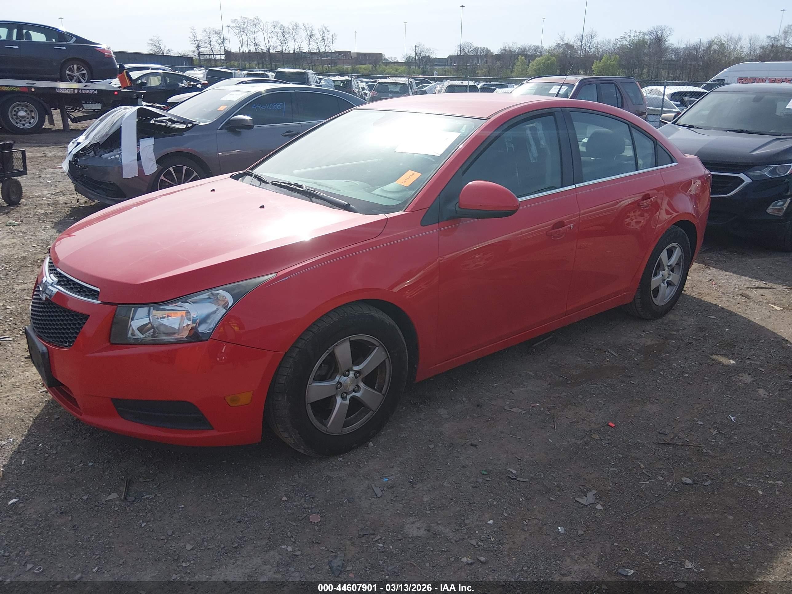 2014 Chevrolet Cruze 1lt Auto Red vin: 1G1PC5SB8E7362537