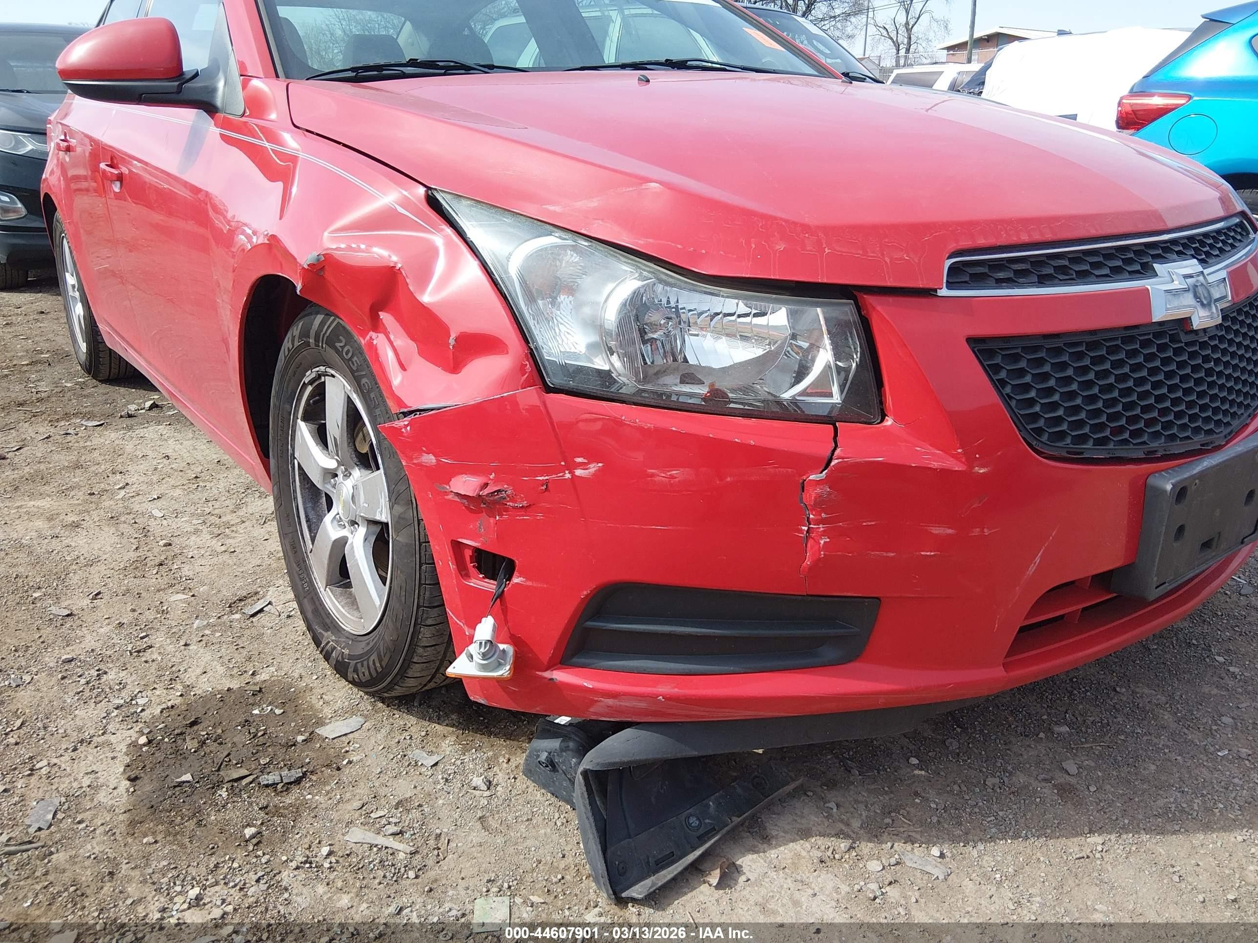 2014 Chevrolet Cruze 1lt Auto Red vin: 1G1PC5SB8E7362537