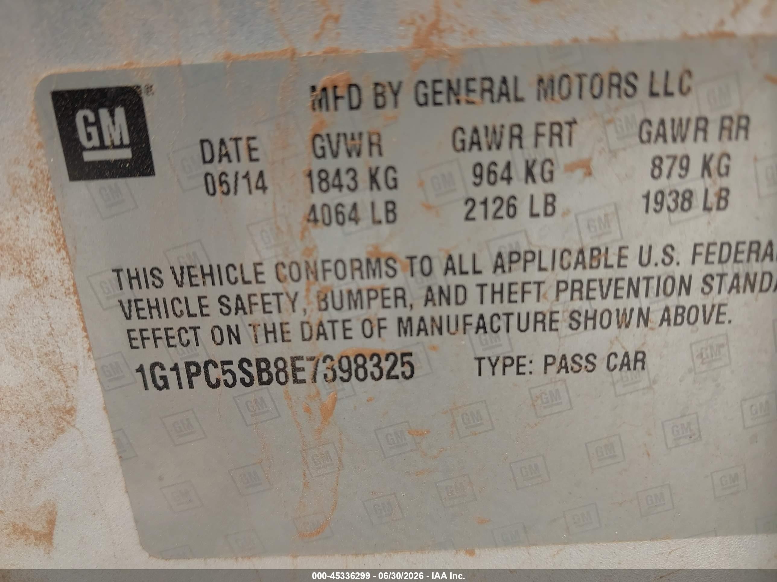 2014 Chevrolet Cruze 1lt Auto Silver vin: 1G1PC5SB8E7398325