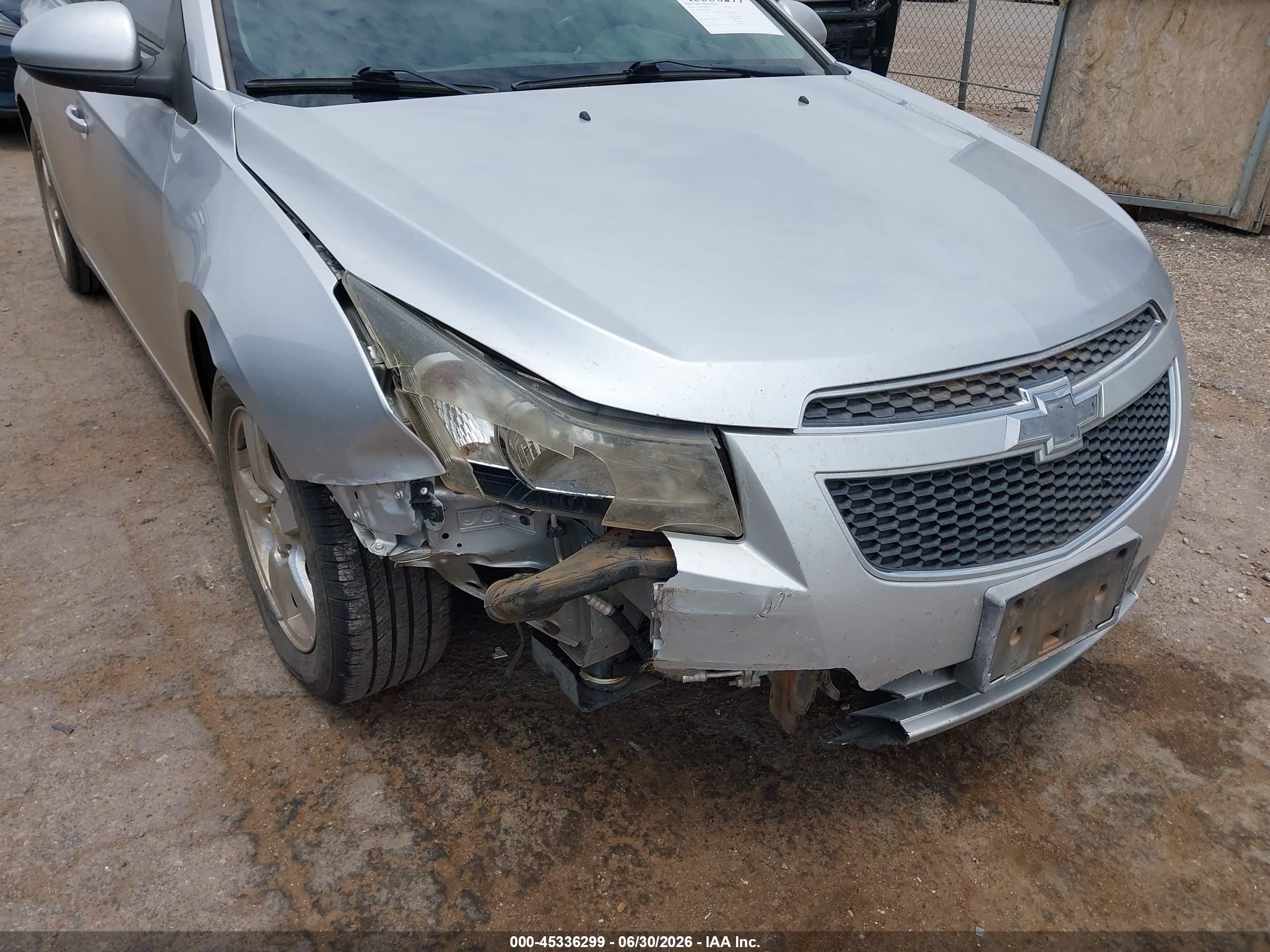 2014 Chevrolet Cruze 1lt Auto Silver vin: 1G1PC5SB8E7398325