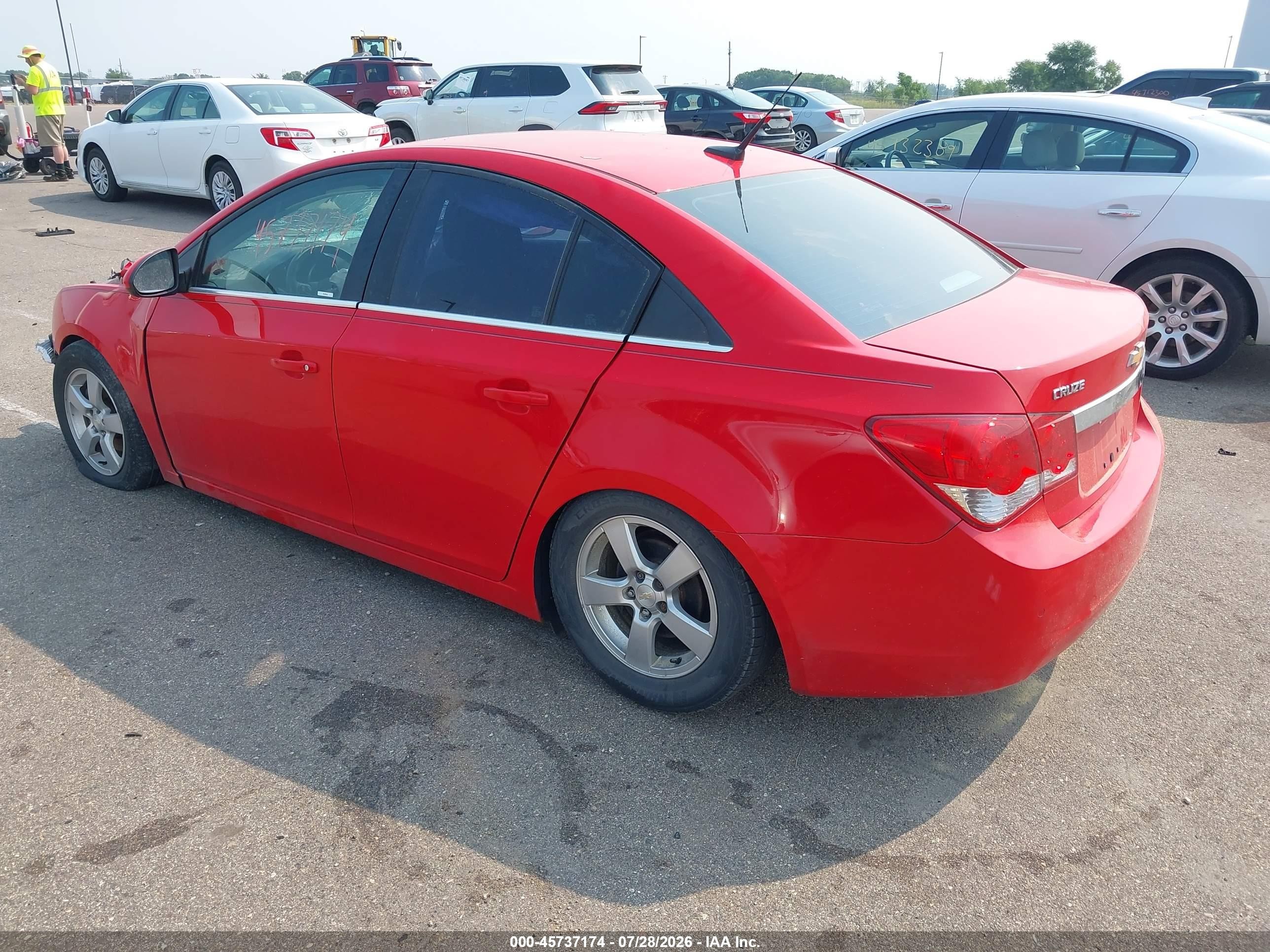 2014 Chevrolet Cruze 1lt Auto Red vin: 1G1PC5SB8E7482953