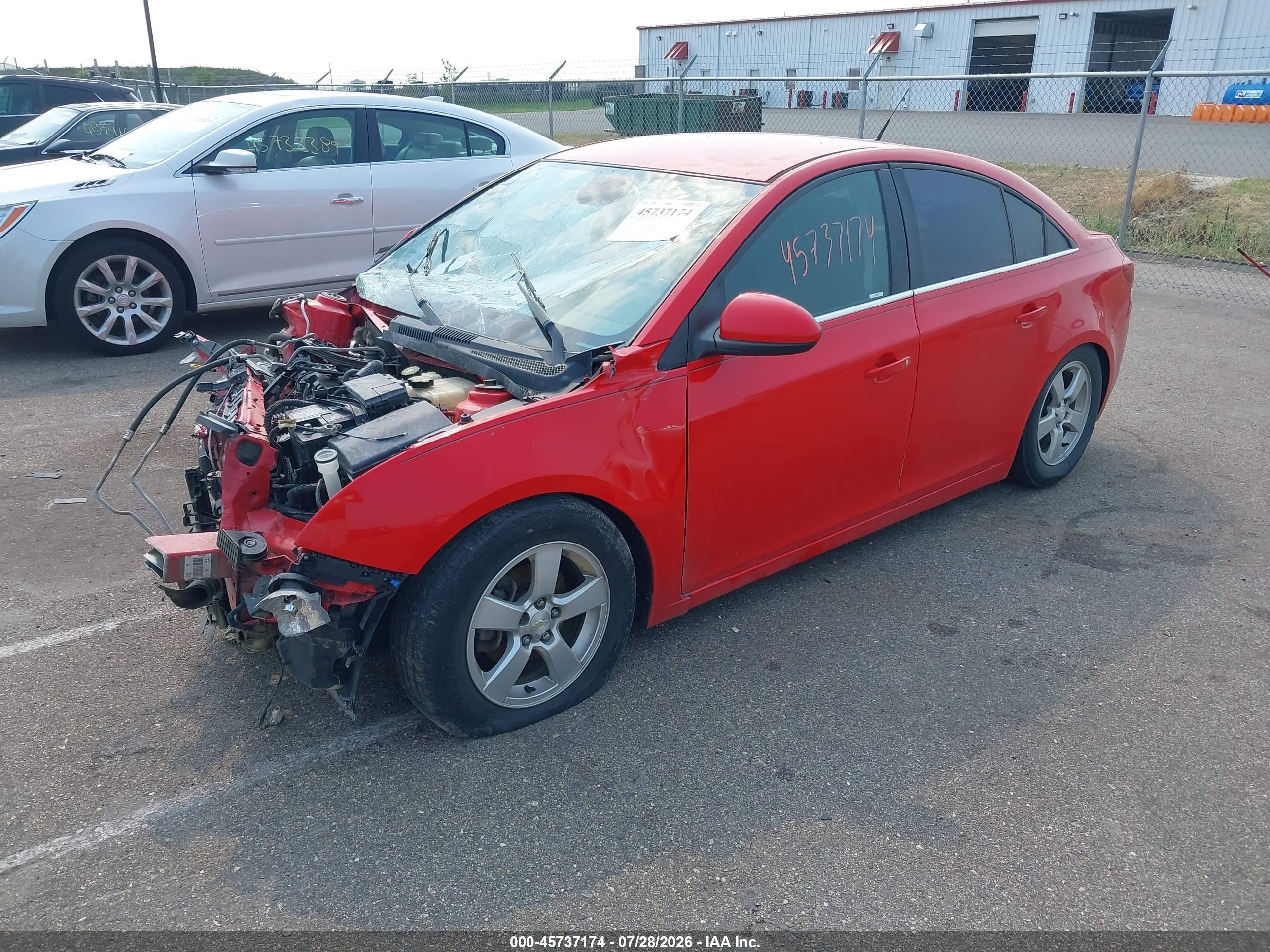 2014 Chevrolet Cruze 1lt Auto Red vin: 1G1PC5SB8E7482953