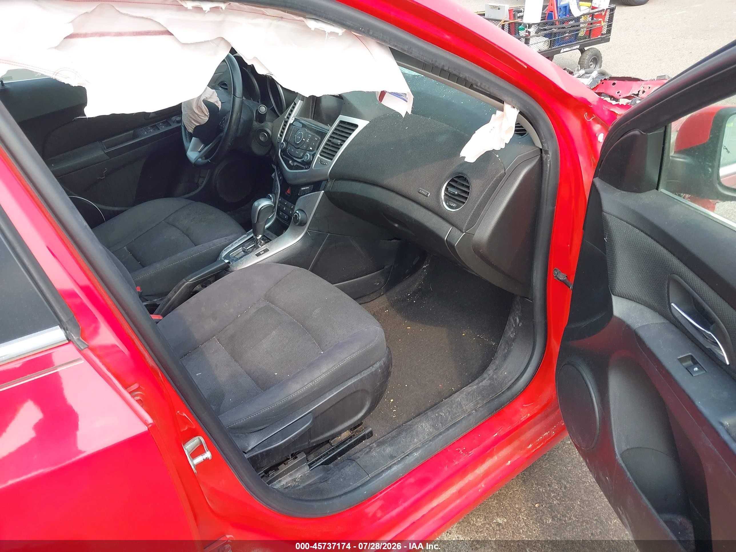 2014 Chevrolet Cruze 1lt Auto Red vin: 1G1PC5SB8E7482953