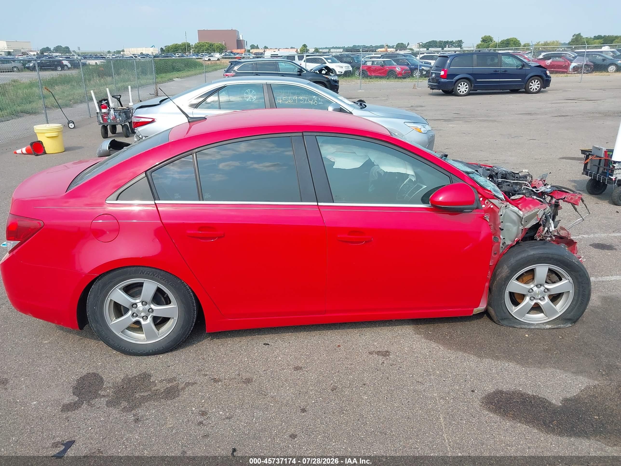 2014 Chevrolet Cruze 1lt Auto Red vin: 1G1PC5SB8E7482953