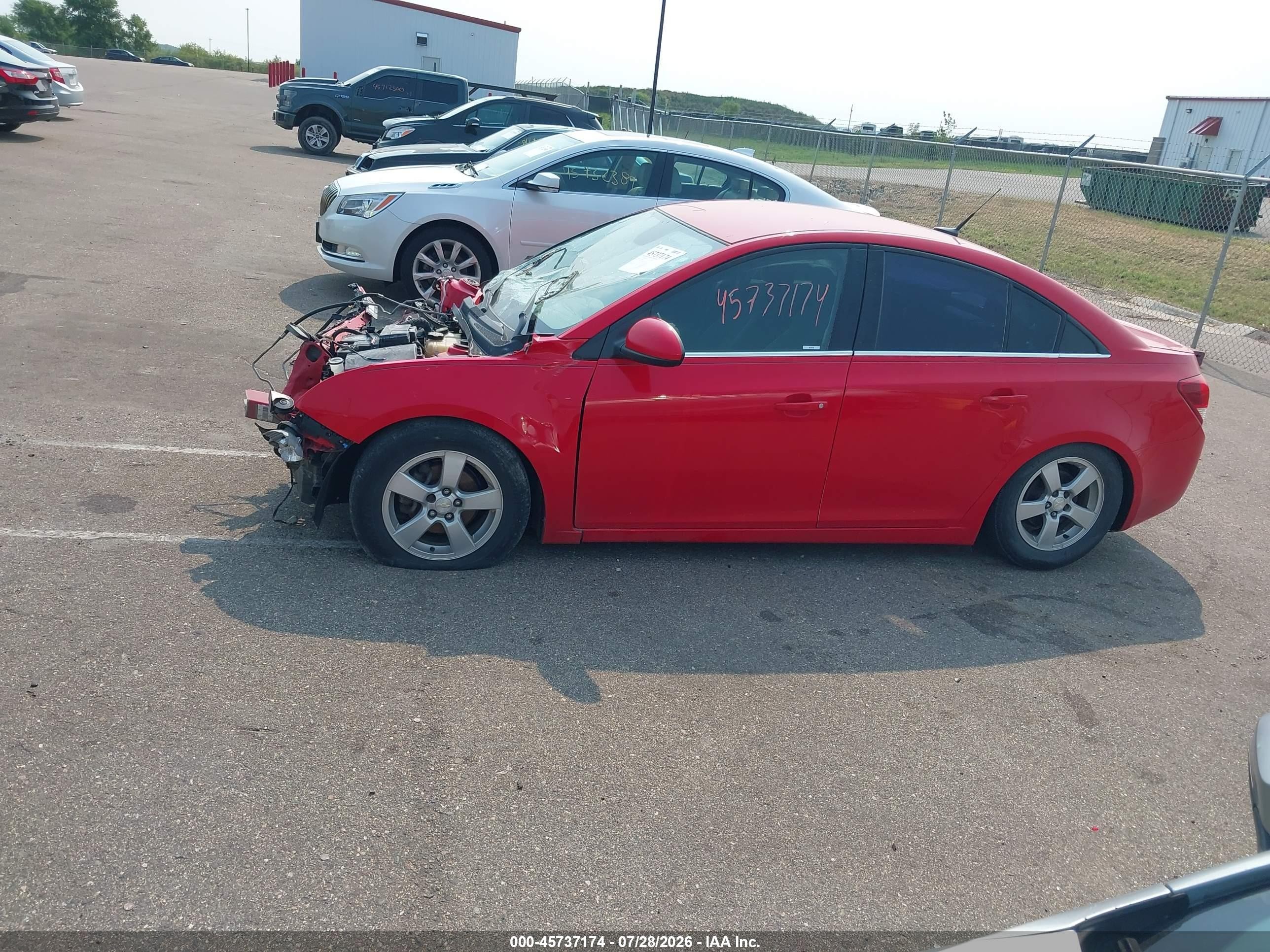 2014 Chevrolet Cruze 1lt Auto Red vin: 1G1PC5SB8E7482953
