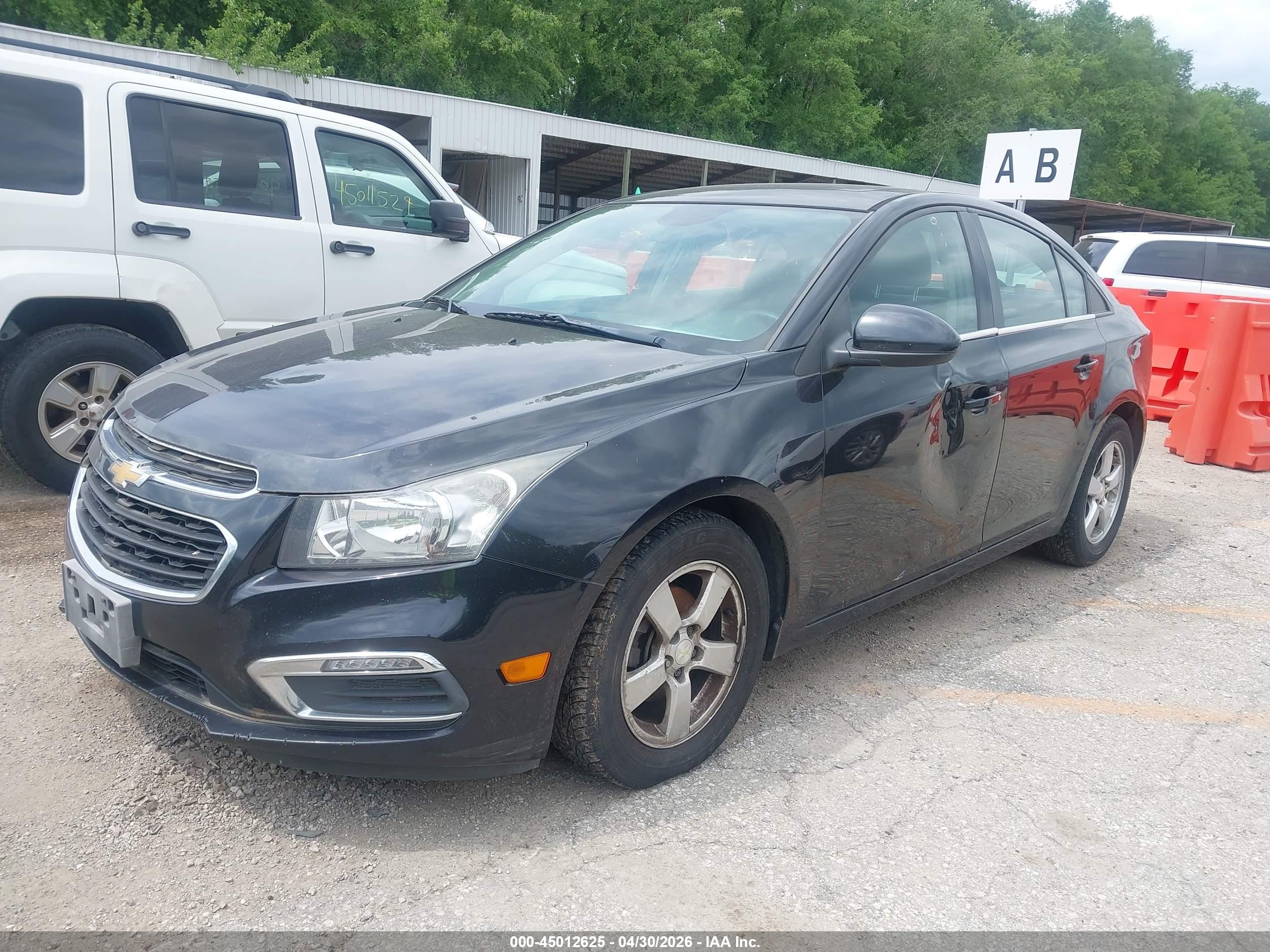 2015 Chevrolet Cruze 1lt Auto Black vin: 1G1PC5SB8F7112524