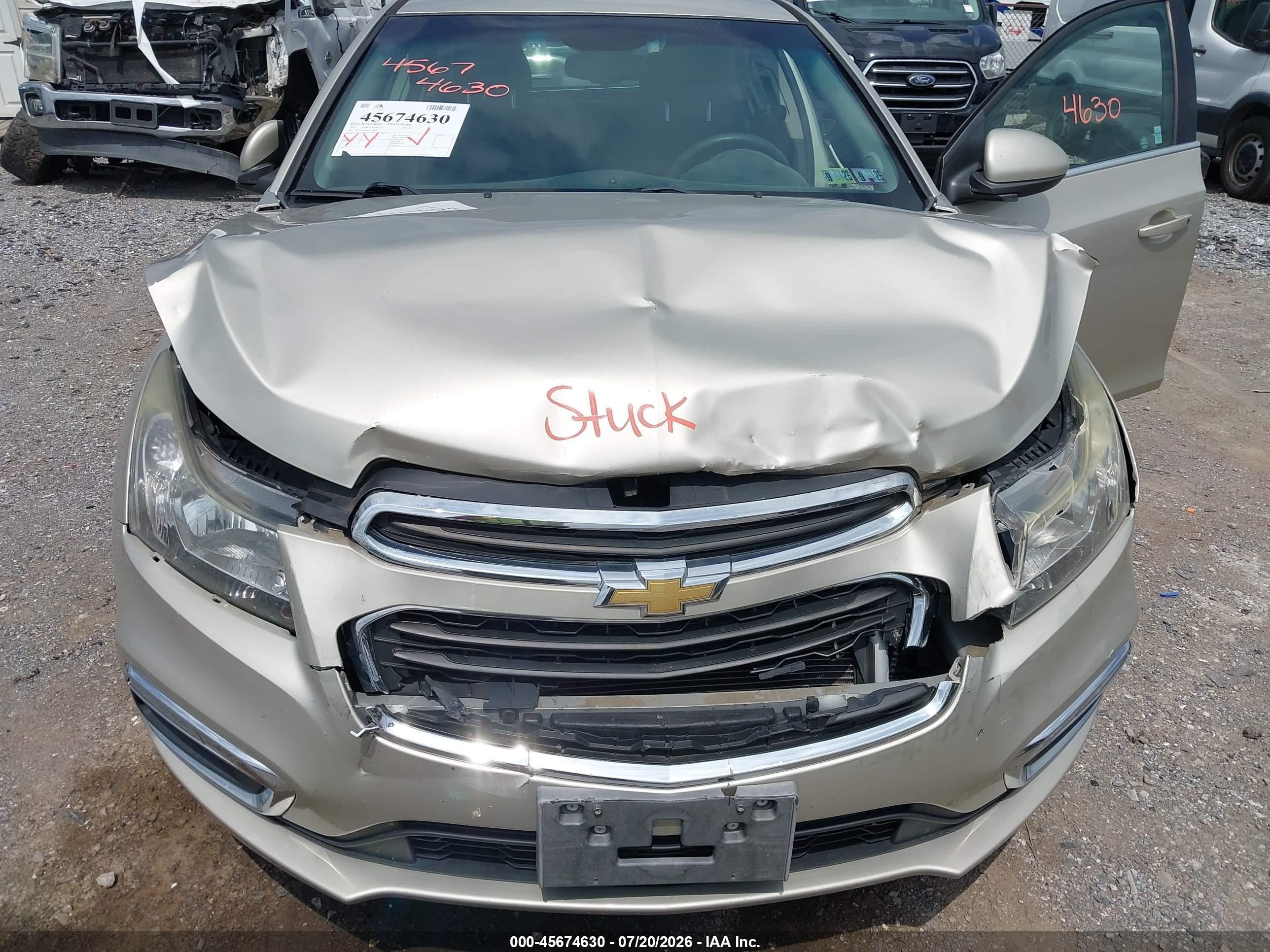 2015 Chevrolet Cruze 1lt Auto Gold vin: 1G1PC5SB8F7158872