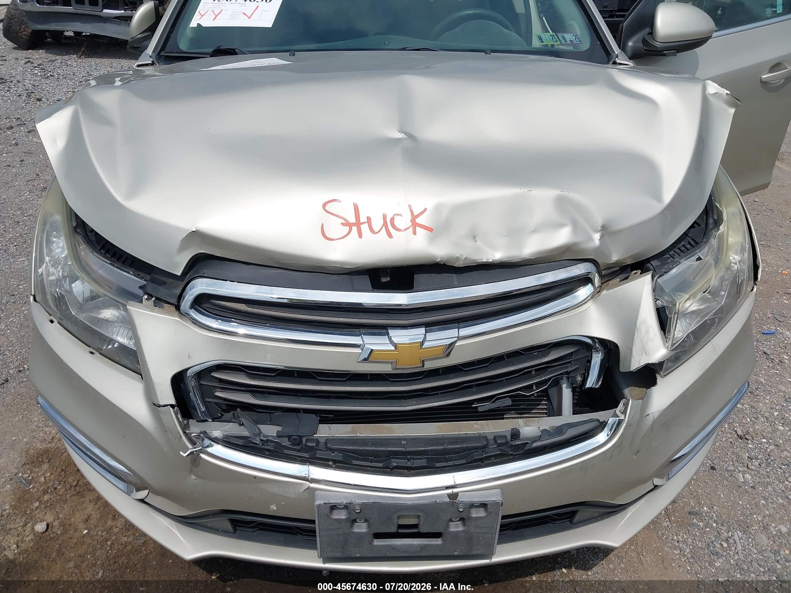2015 Chevrolet Cruze 1lt Auto Gold vin: 1G1PC5SB8F7158872