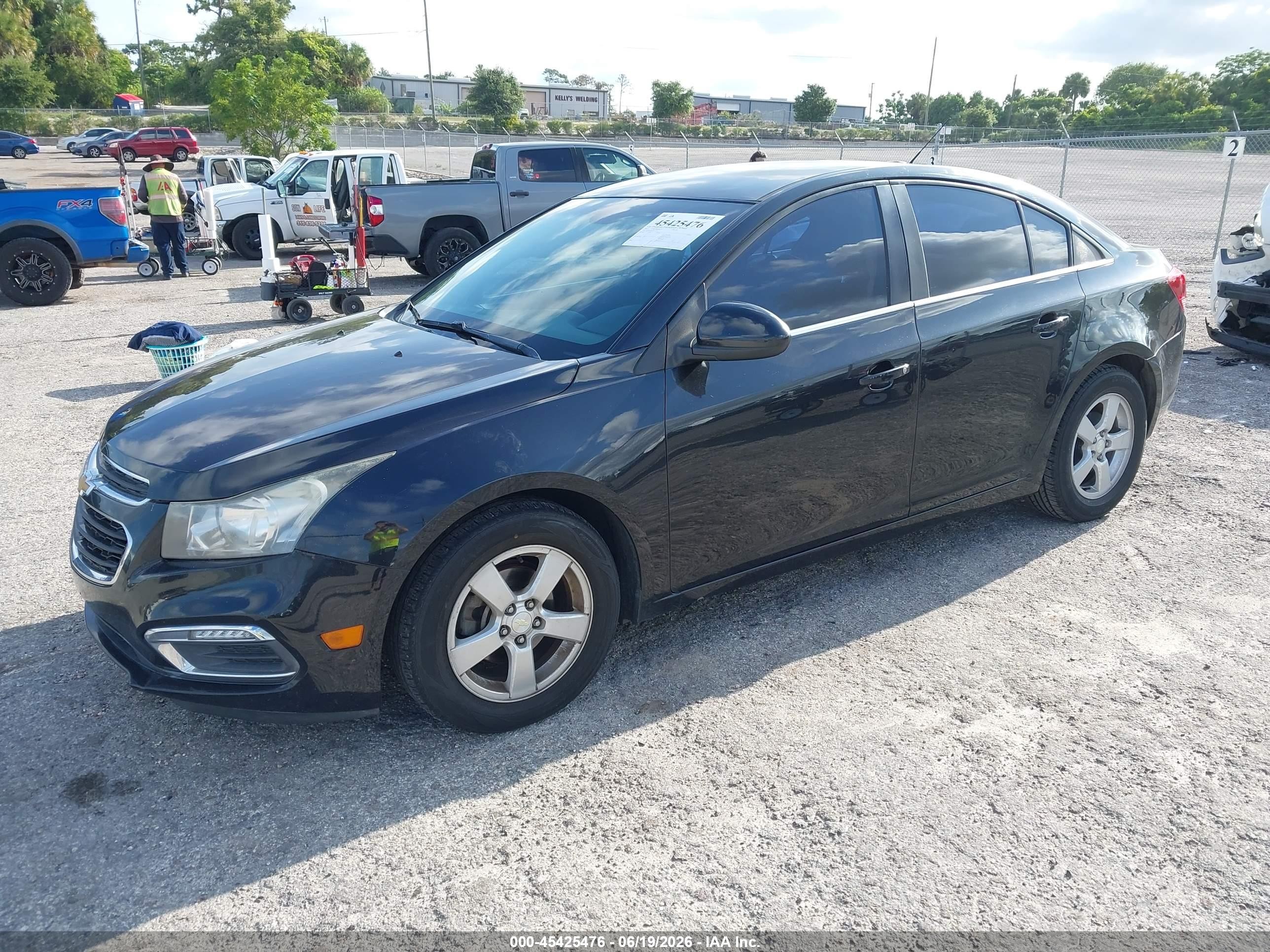 2015 Chevrolet Cruze 1lt Auto Black vin: 1G1PC5SB8F7171475