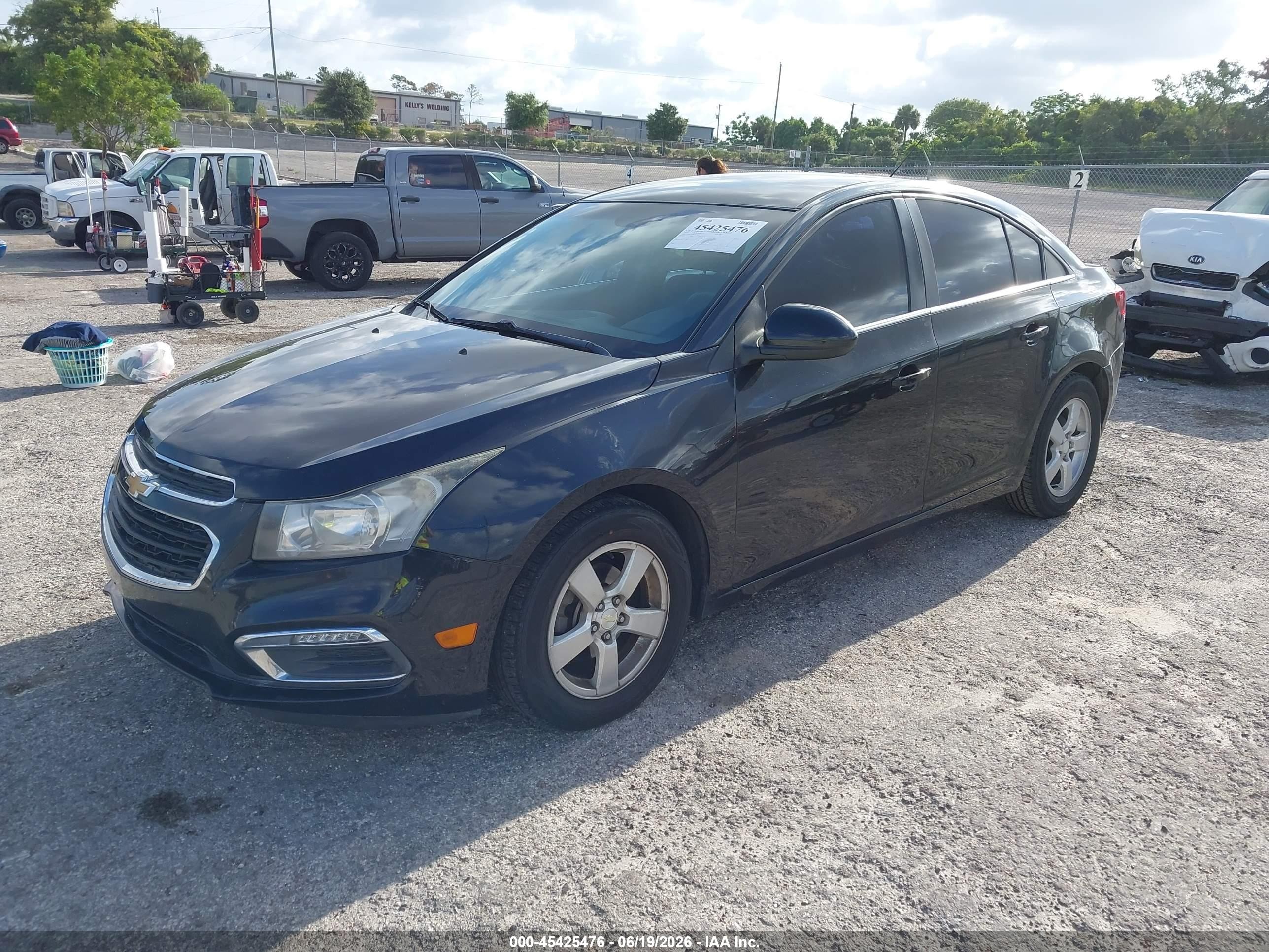 2015 Chevrolet Cruze 1lt Auto Black vin: 1G1PC5SB8F7171475