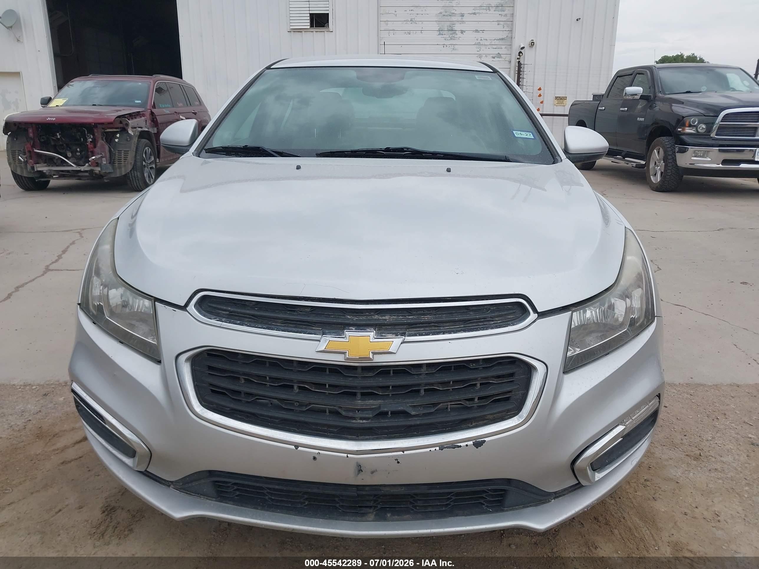 2015 Chevrolet Cruze 1lt Auto Gray vin: 1G1PC5SB8F7176711
