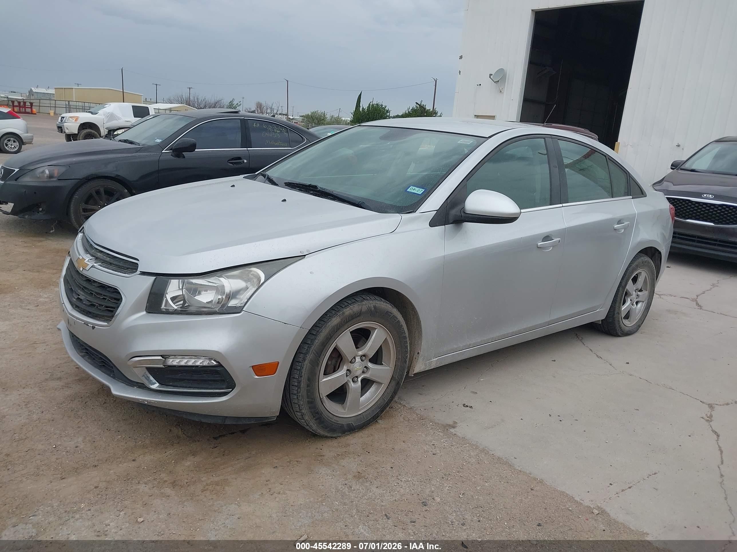 2015 Chevrolet Cruze 1lt Auto Gray vin: 1G1PC5SB8F7176711