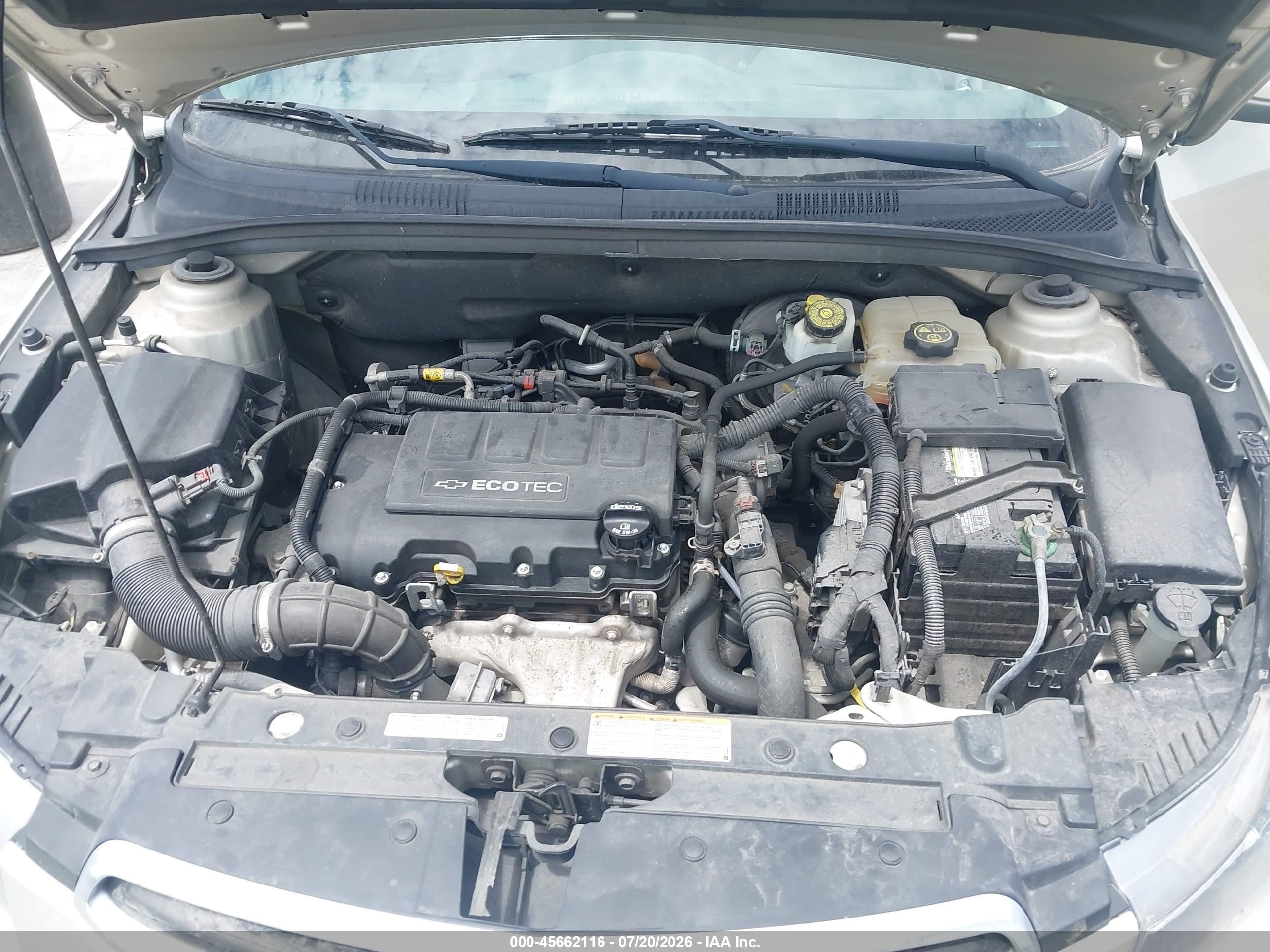 2015 Chevrolet Cruze 1lt Auto Silver vin: 1G1PC5SB8F7196506