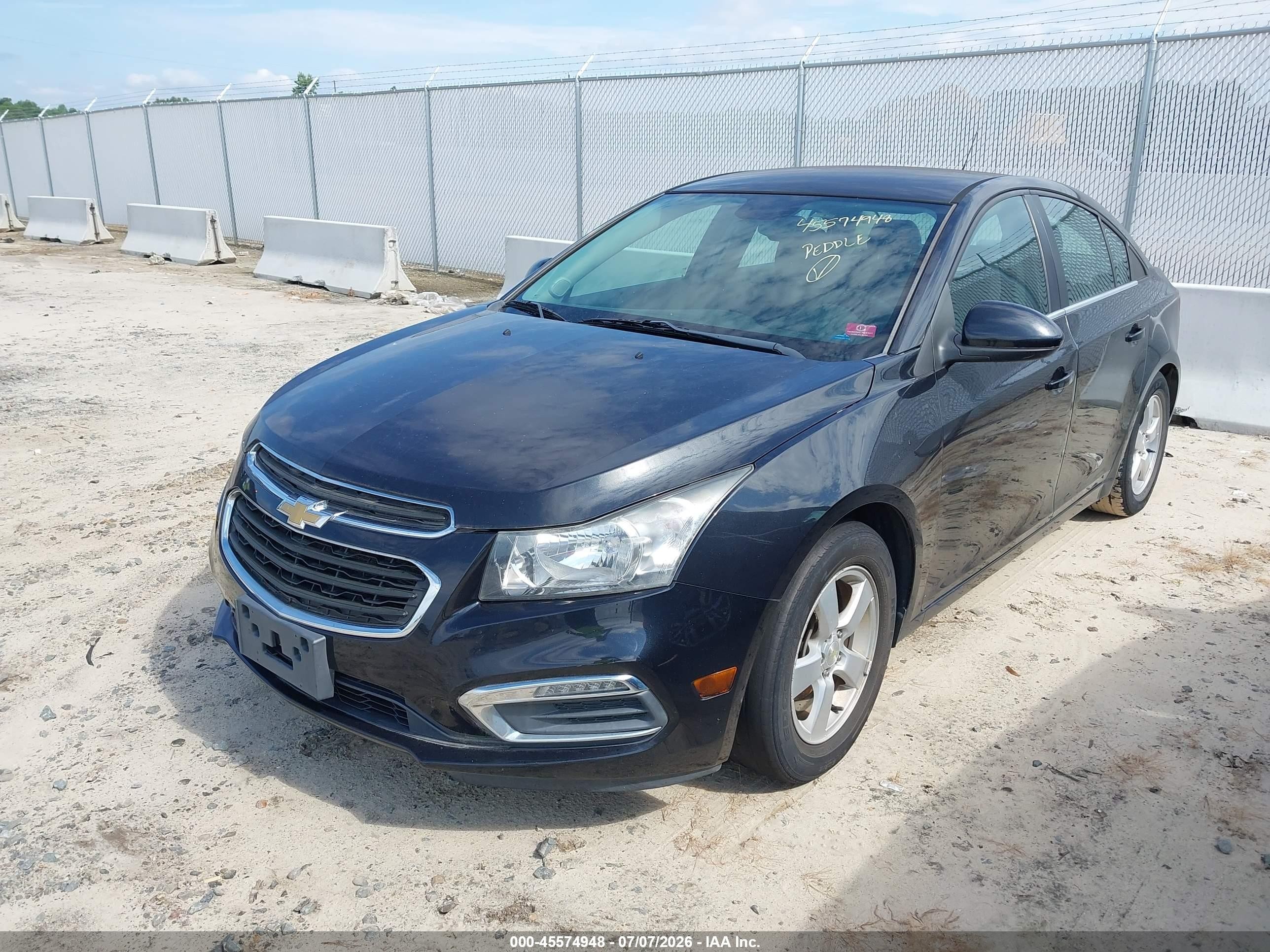 2015 Chevrolet Cruze 1lt Auto Black vin: 1G1PC5SB8F7210307