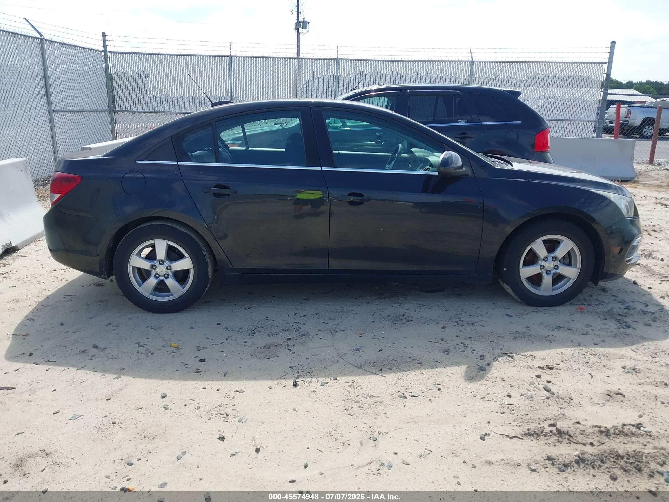 2015 Chevrolet Cruze 1lt Auto Black vin: 1G1PC5SB8F7210307
