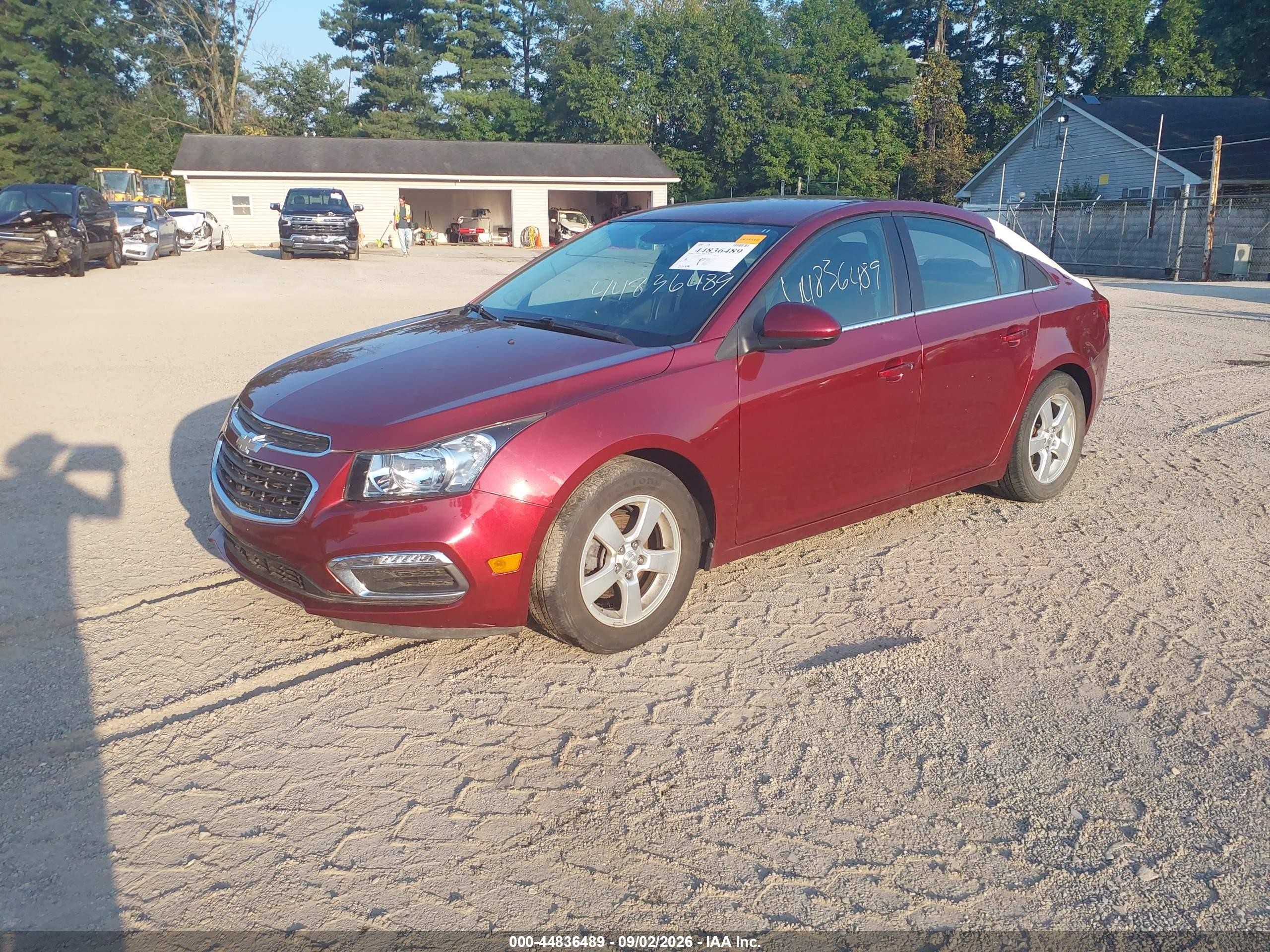 2015 Chevrolet Cruze 1lt Auto Red vin: 1G1PC5SB8F7213840