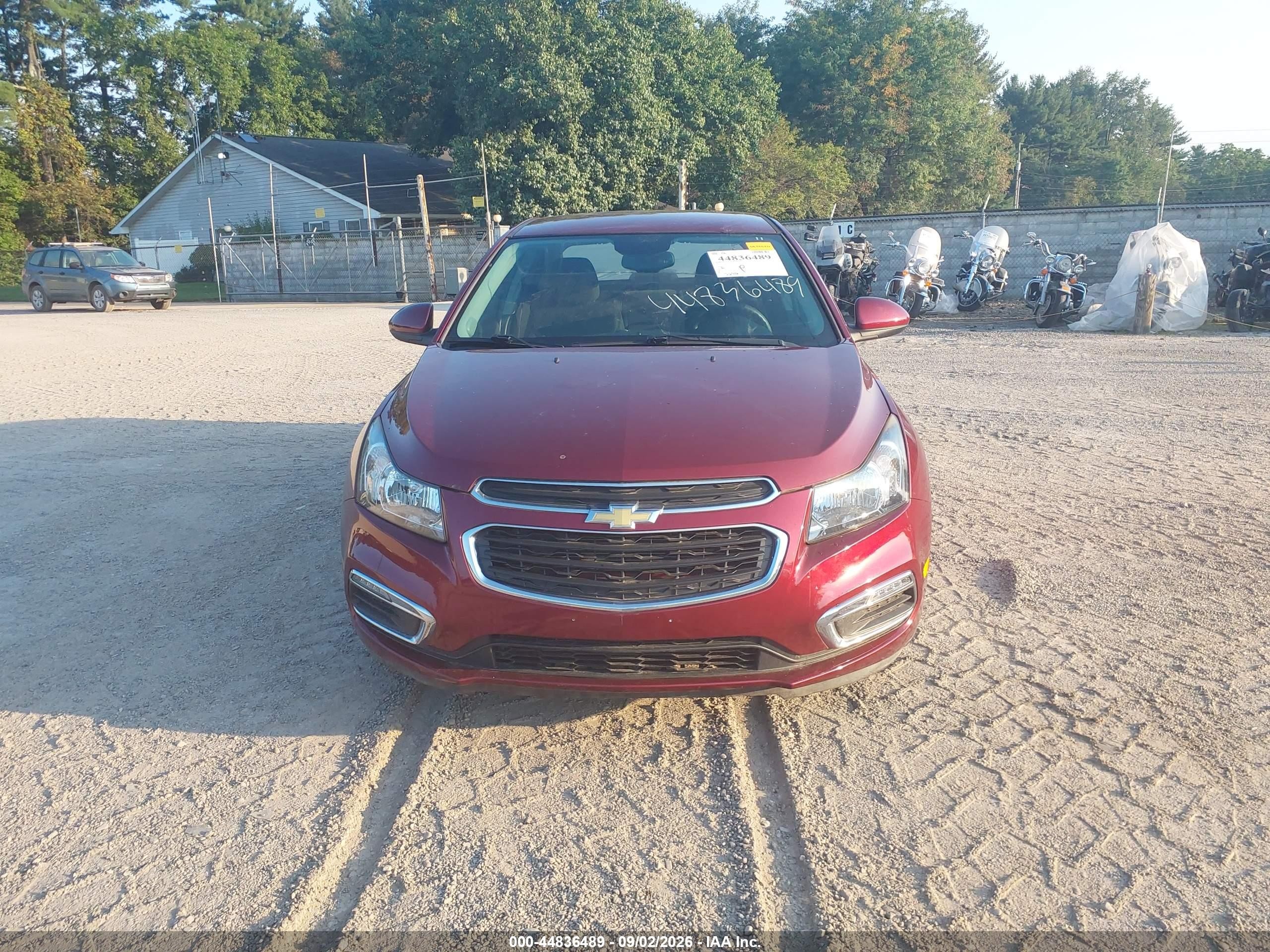 2015 Chevrolet Cruze 1lt Auto Red vin: 1G1PC5SB8F7213840