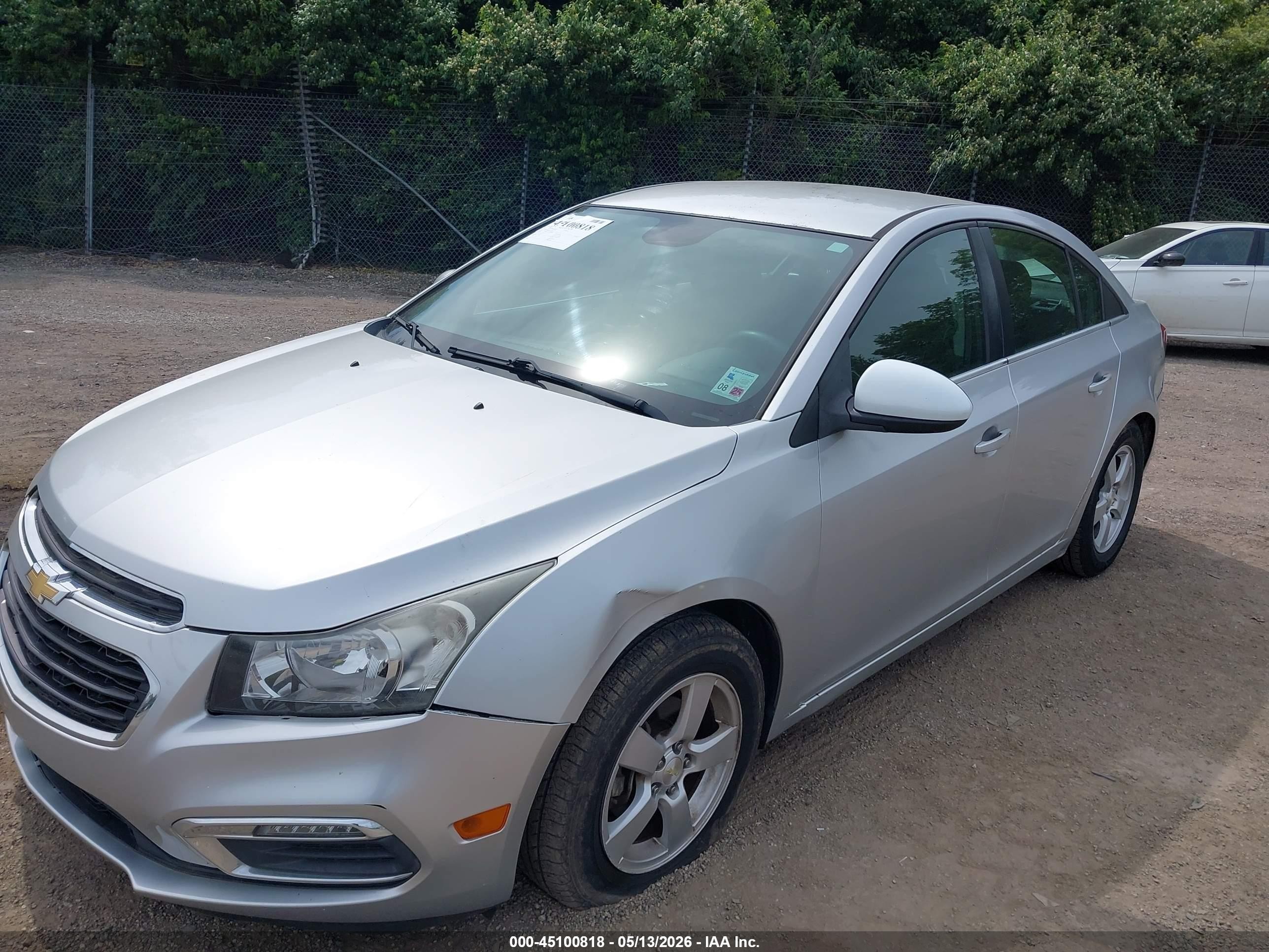 2015 Chevrolet Cruze 1lt Auto Silver vin: 1G1PC5SB8F7217841