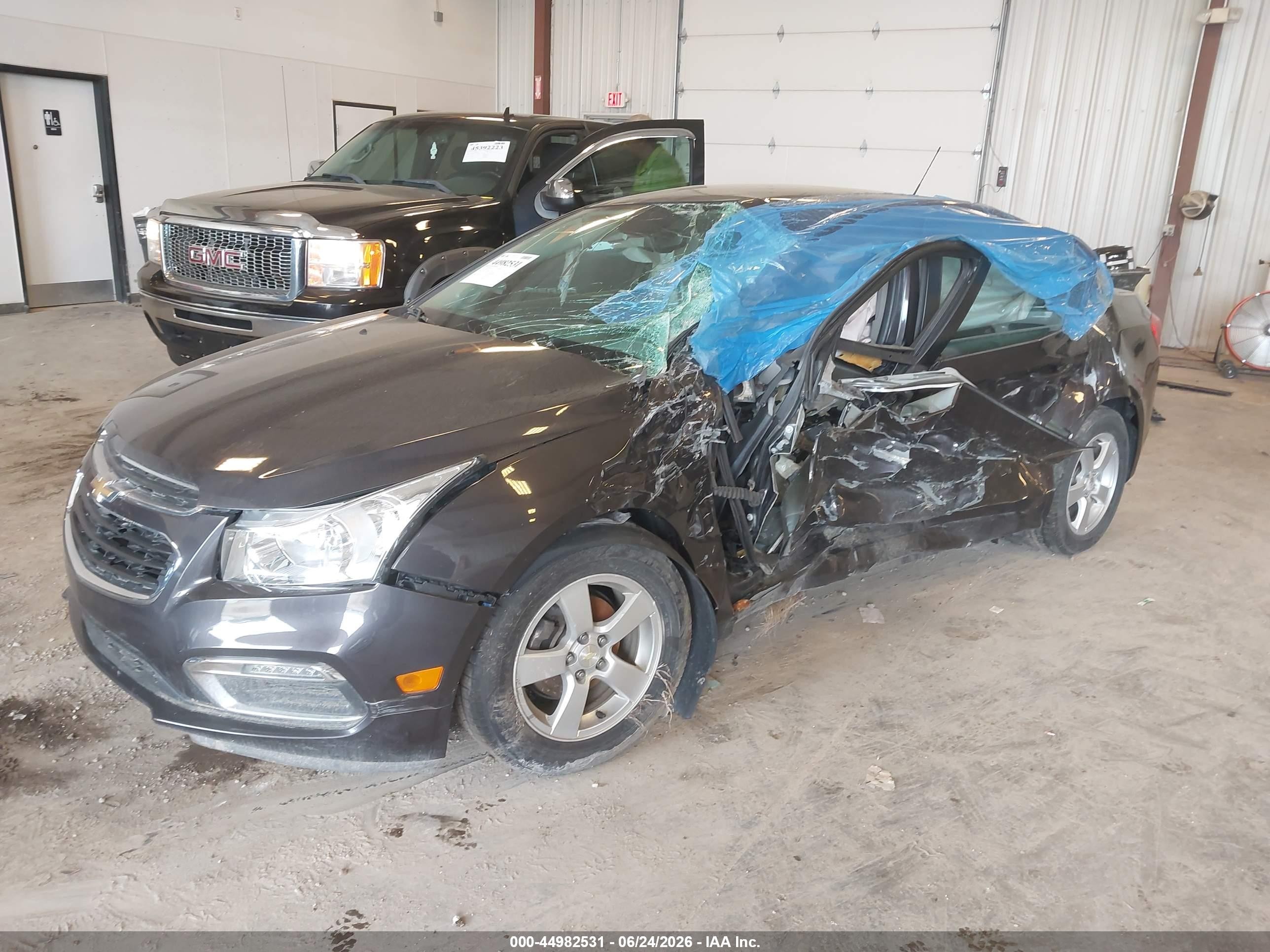2015 Chevrolet Cruze 1lt Auto Gray vin: 1G1PC5SB8F7235174