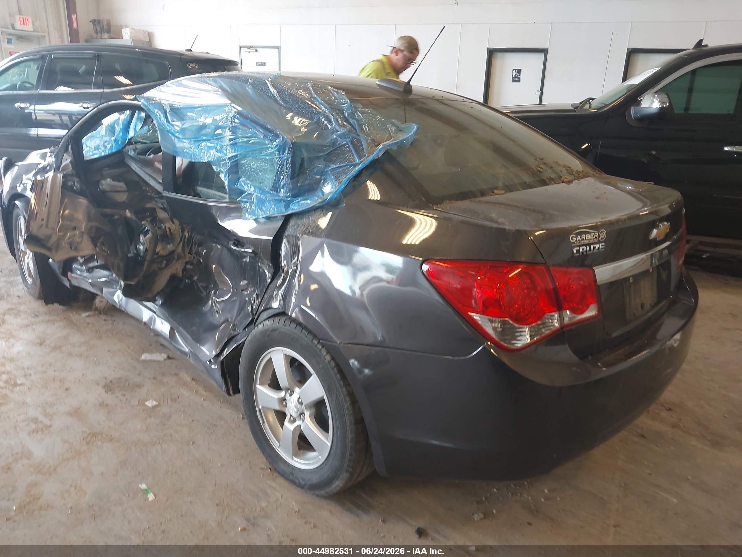 2015 Chevrolet Cruze 1lt Auto Gray vin: 1G1PC5SB8F7235174