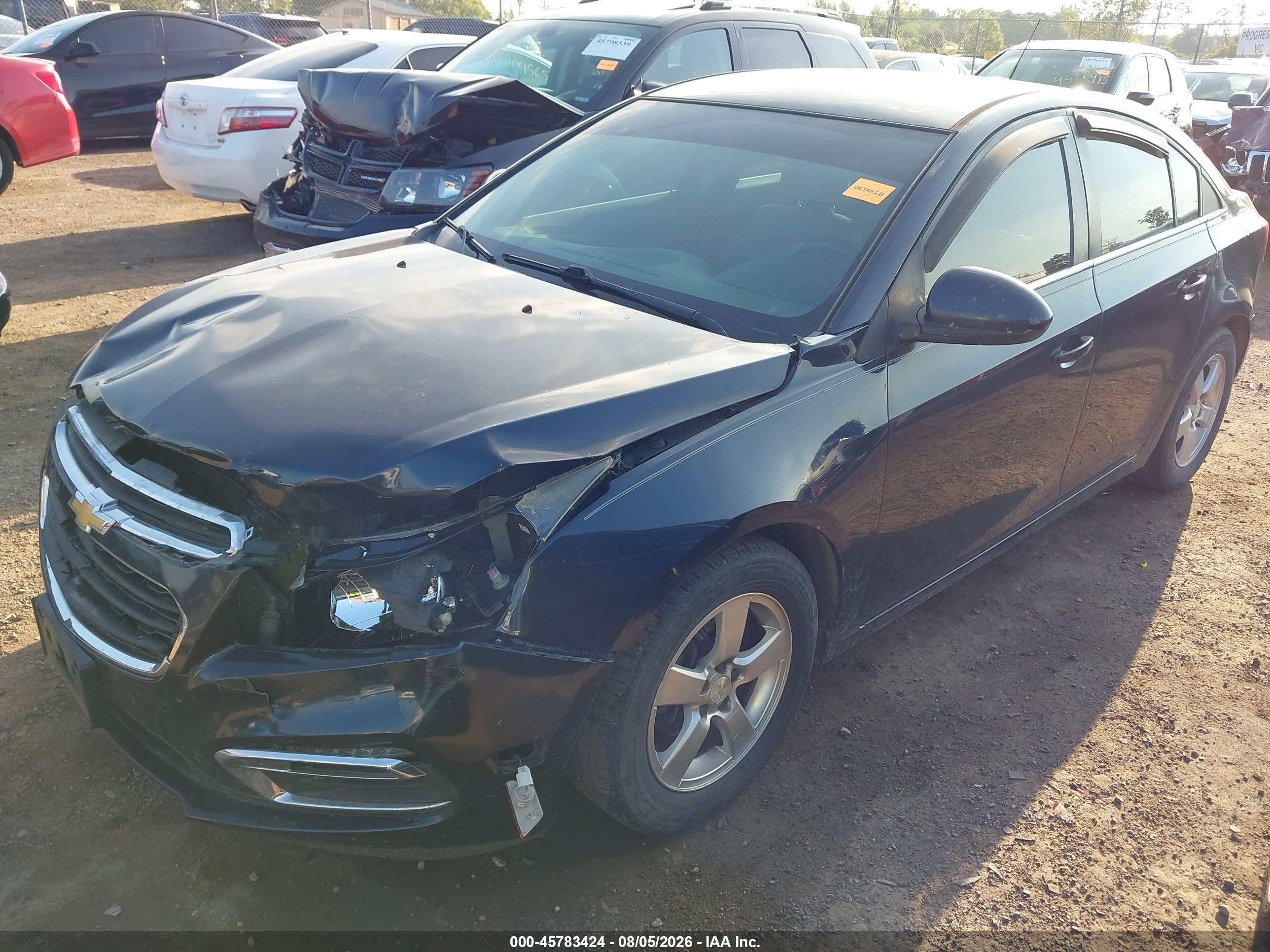 2015 Chevrolet Cruze 1lt Auto Dark Blue vin: 1G1PC5SB8F7249625