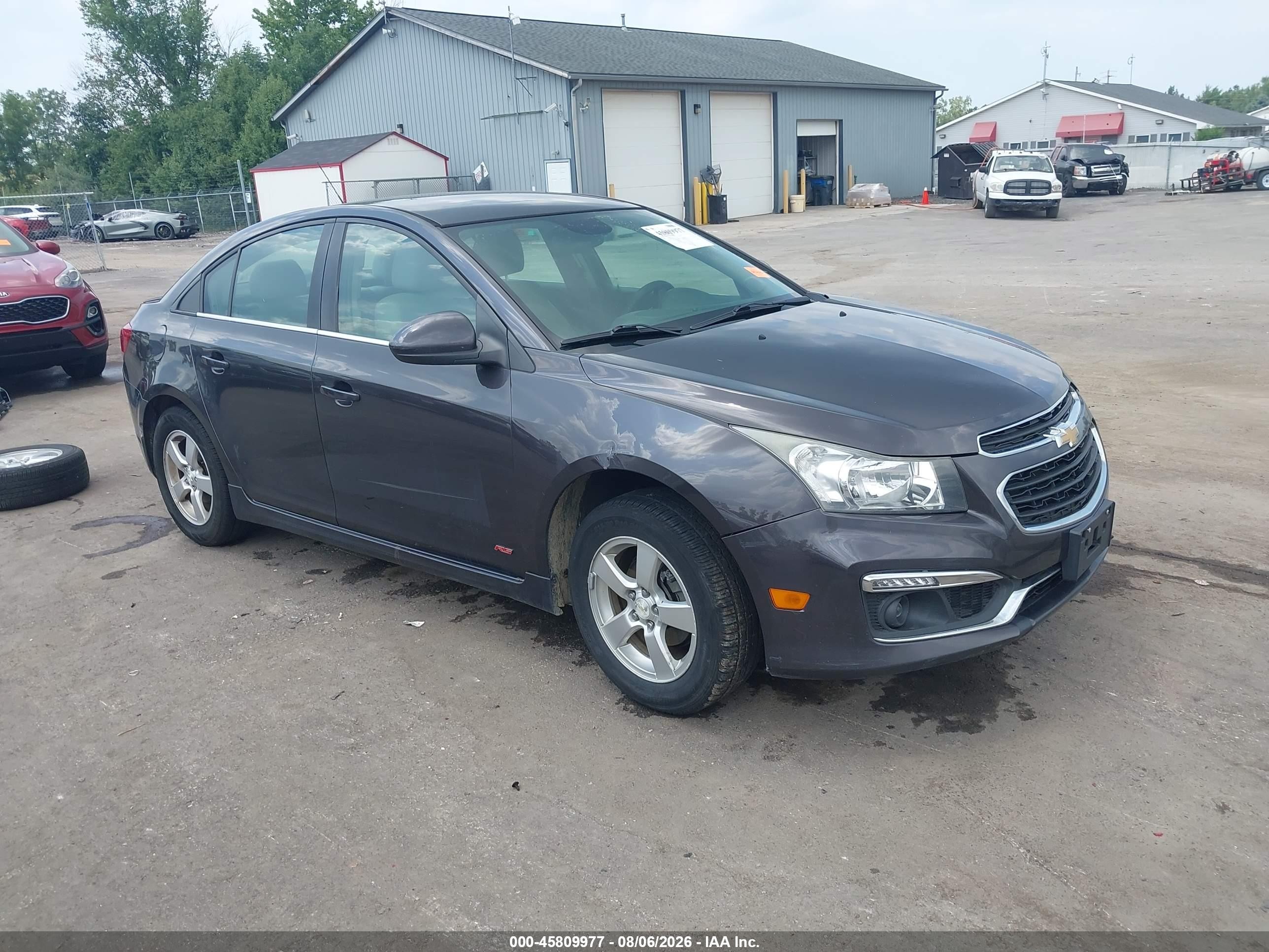 2015 Chevrolet Cruze 1lt Auto Gray vin: 1G1PC5SB8F7271754