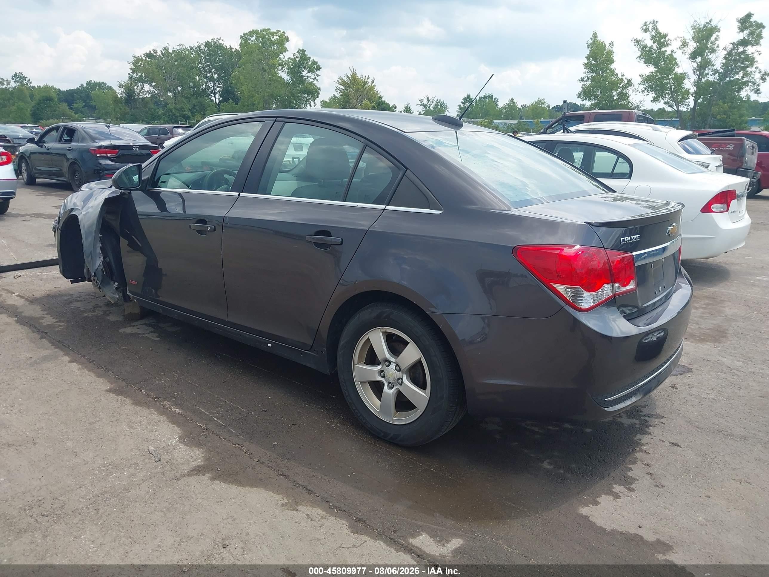2015 Chevrolet Cruze 1lt Auto Gray vin: 1G1PC5SB8F7271754