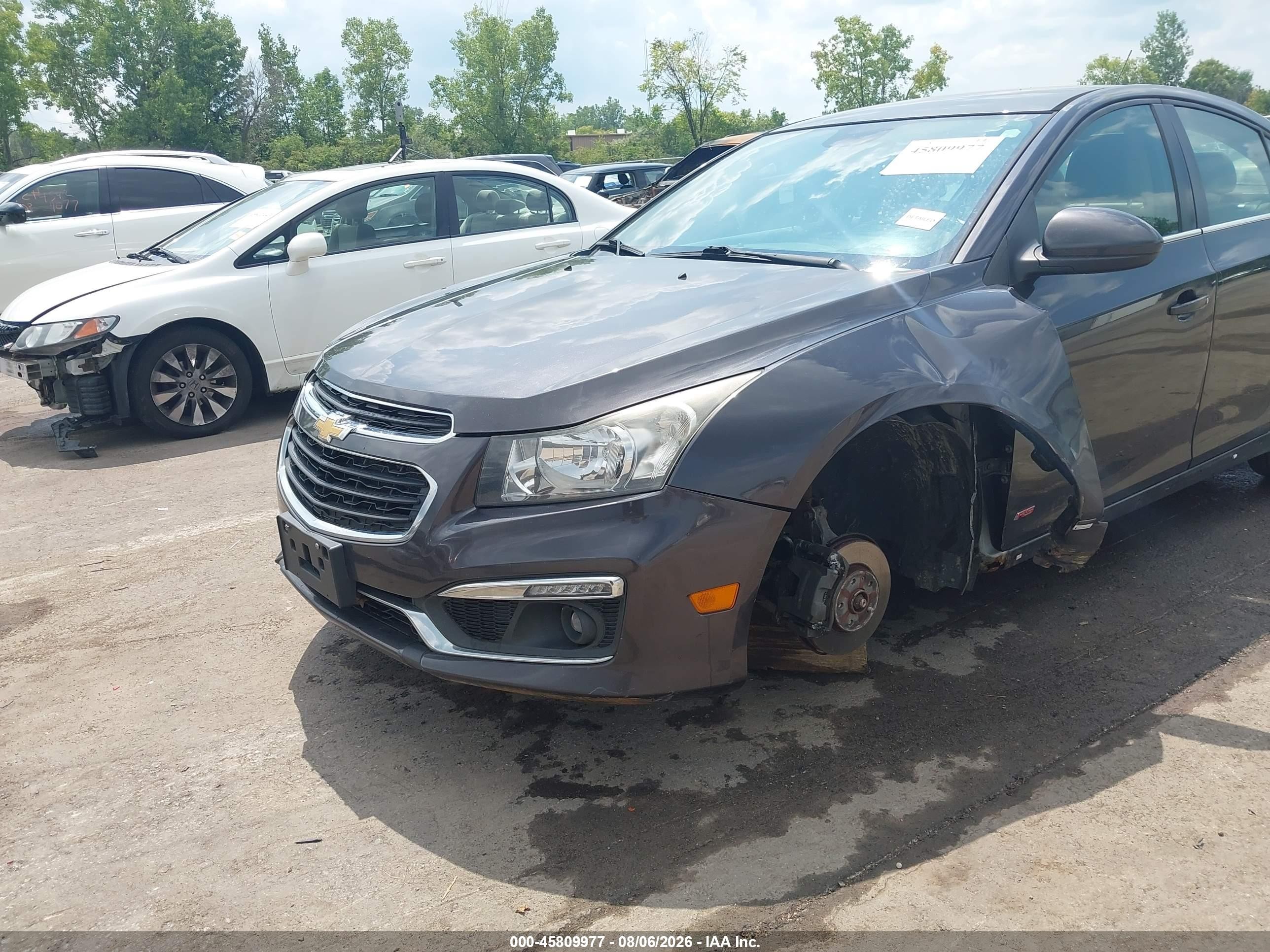 2015 Chevrolet Cruze 1lt Auto Gray vin: 1G1PC5SB8F7271754