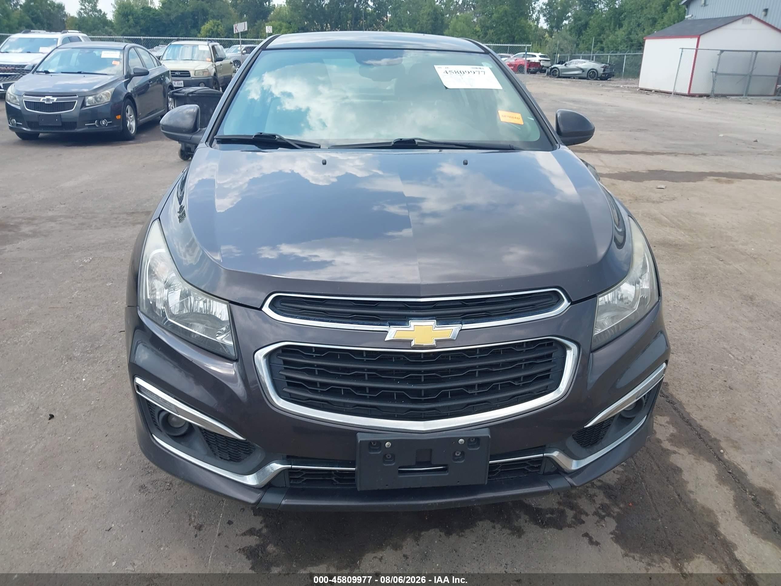 2015 Chevrolet Cruze 1lt Auto Gray vin: 1G1PC5SB8F7271754