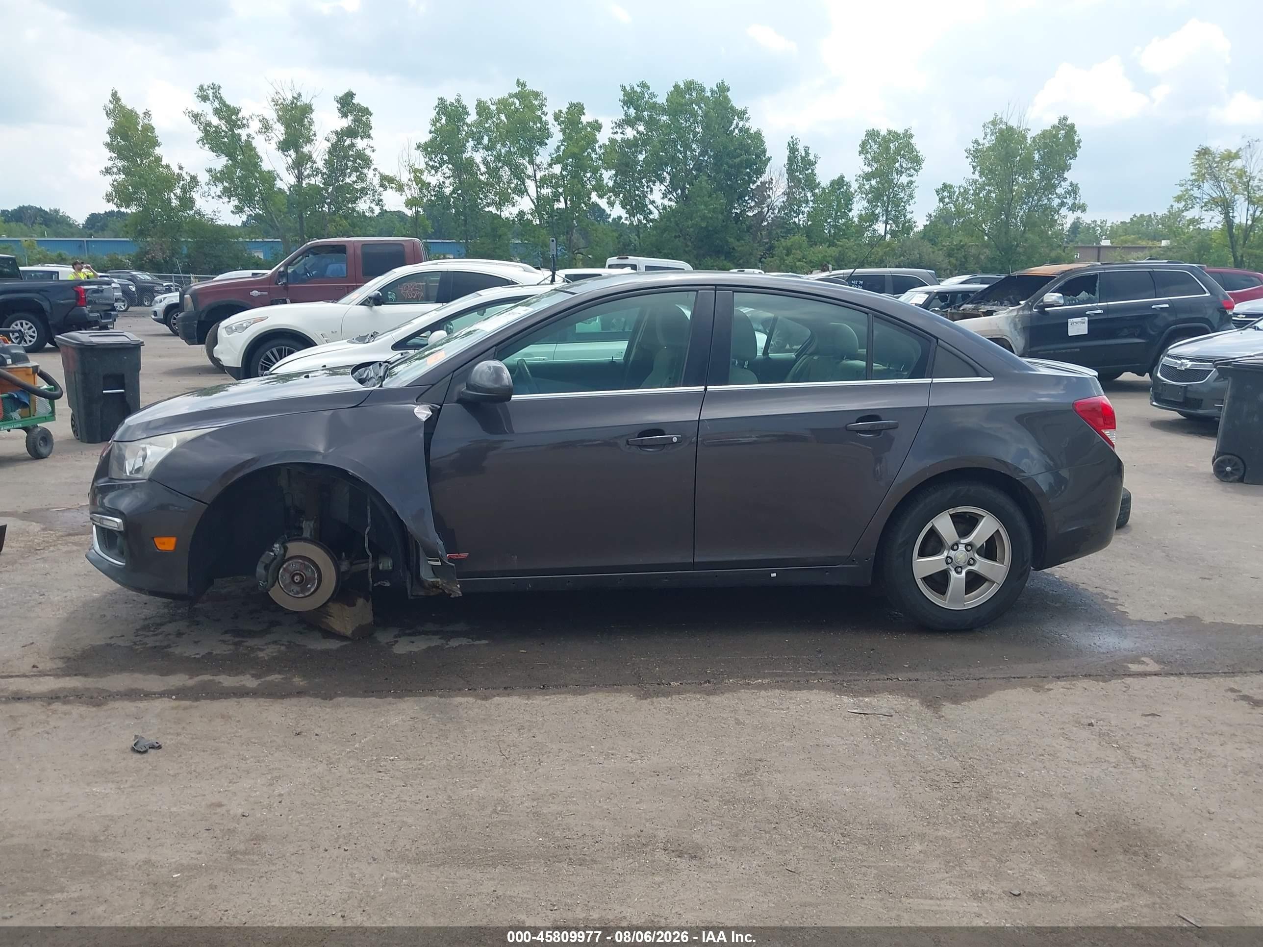 2015 Chevrolet Cruze 1lt Auto Gray vin: 1G1PC5SB8F7271754