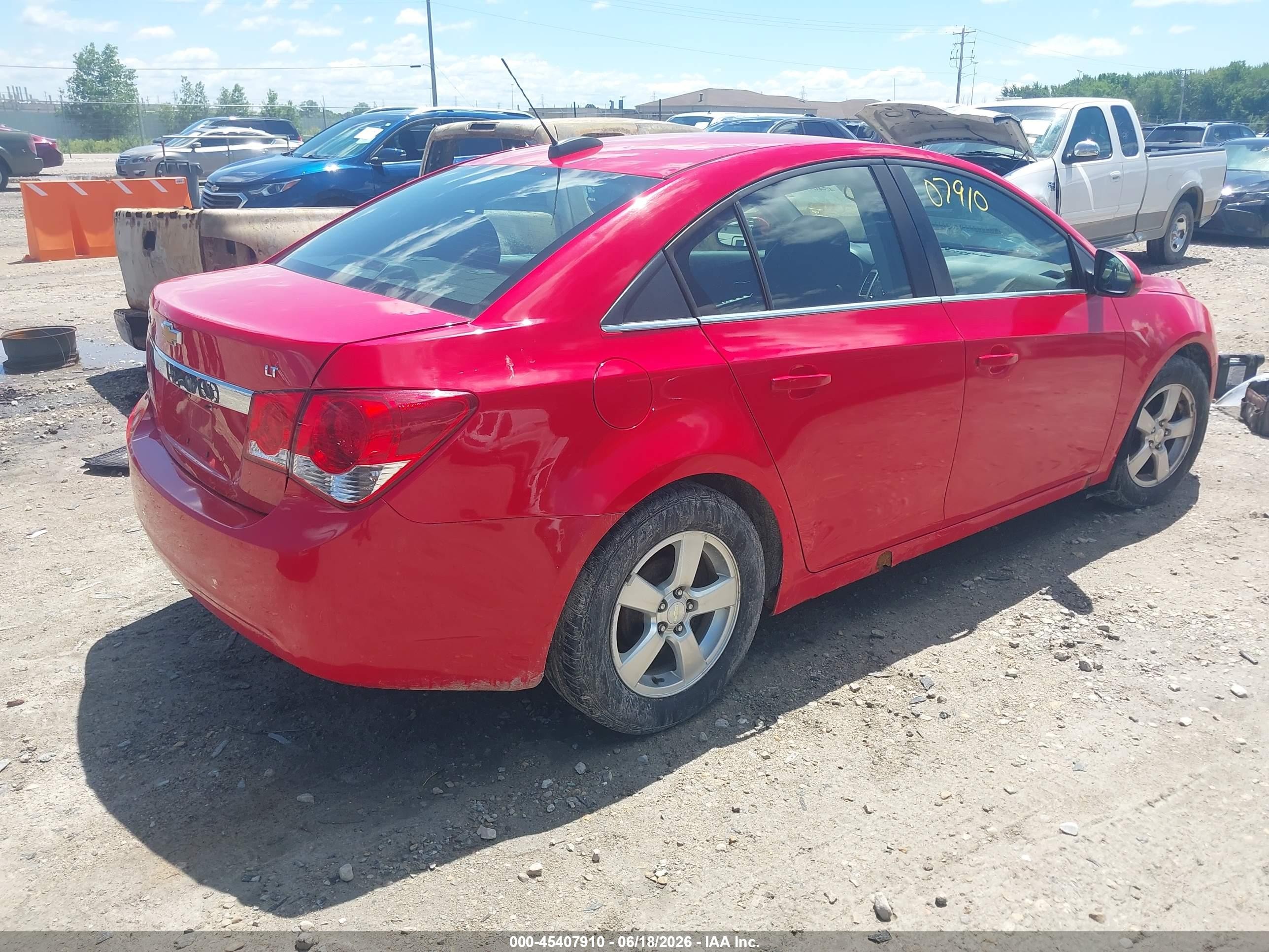2015 Chevrolet Cruze 1lt Auto Red vin: 1G1PC5SB8F7272256