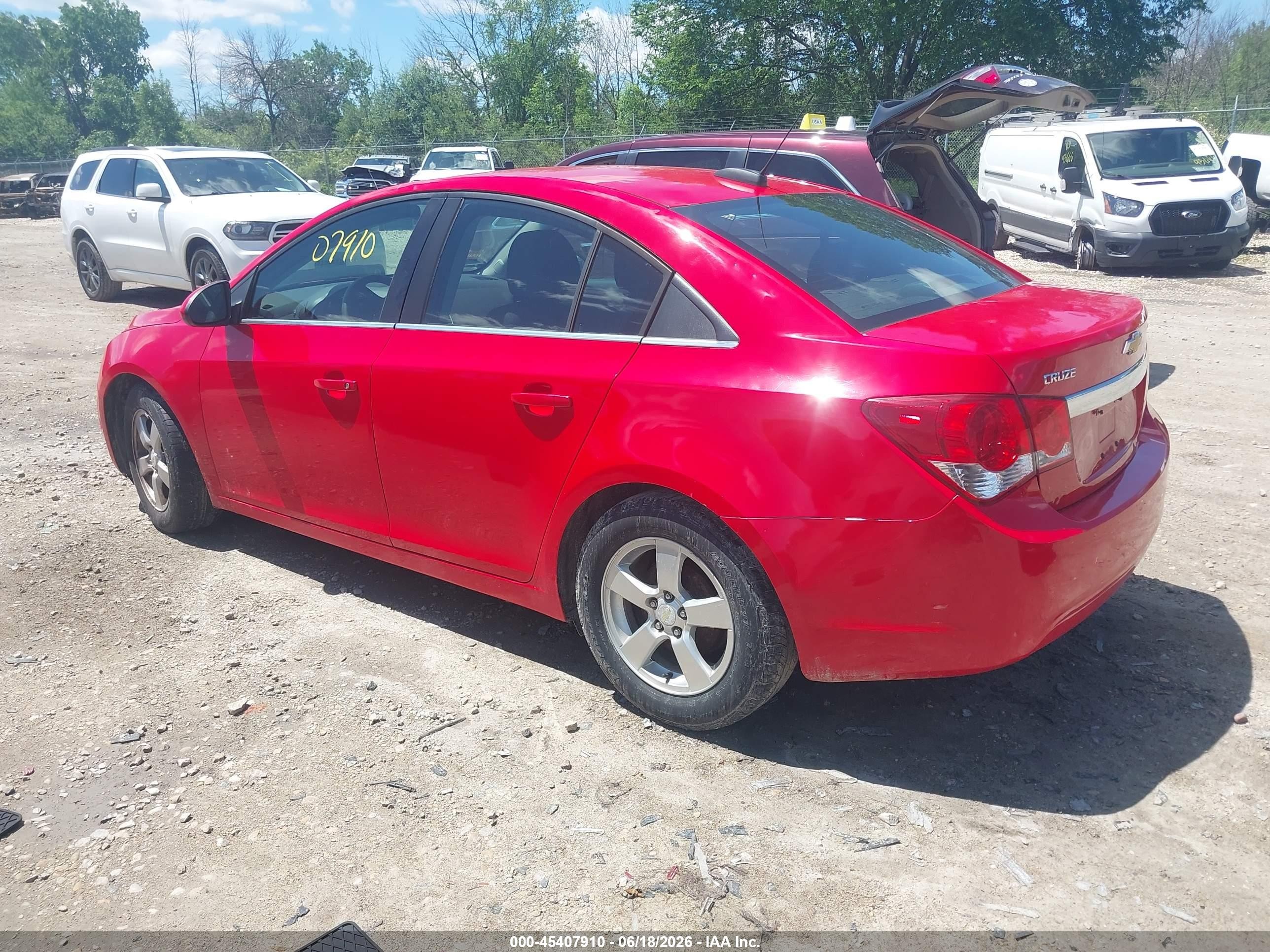 2015 Chevrolet Cruze 1lt Auto Red vin: 1G1PC5SB8F7272256