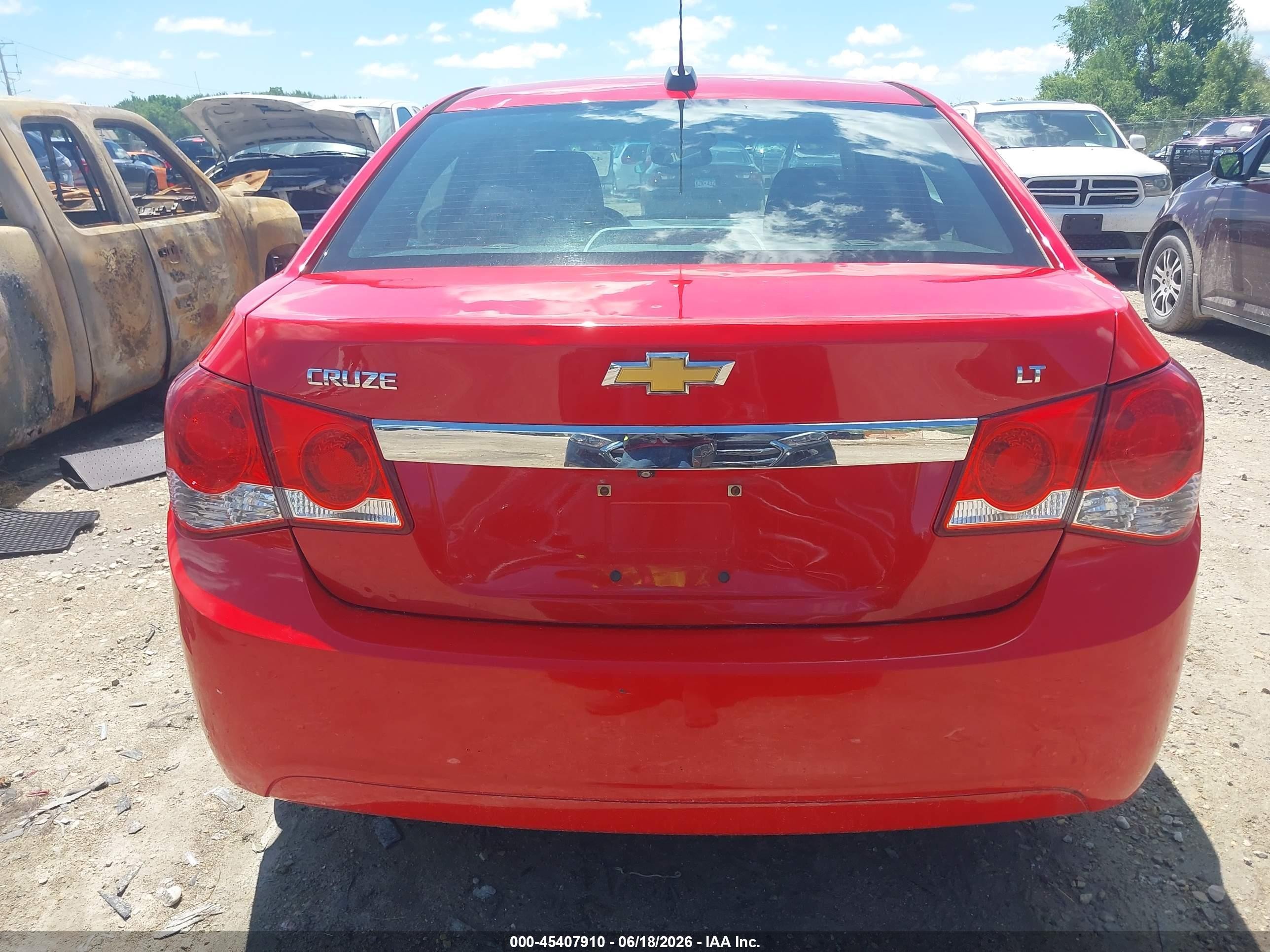 2015 Chevrolet Cruze 1lt Auto Red vin: 1G1PC5SB8F7272256