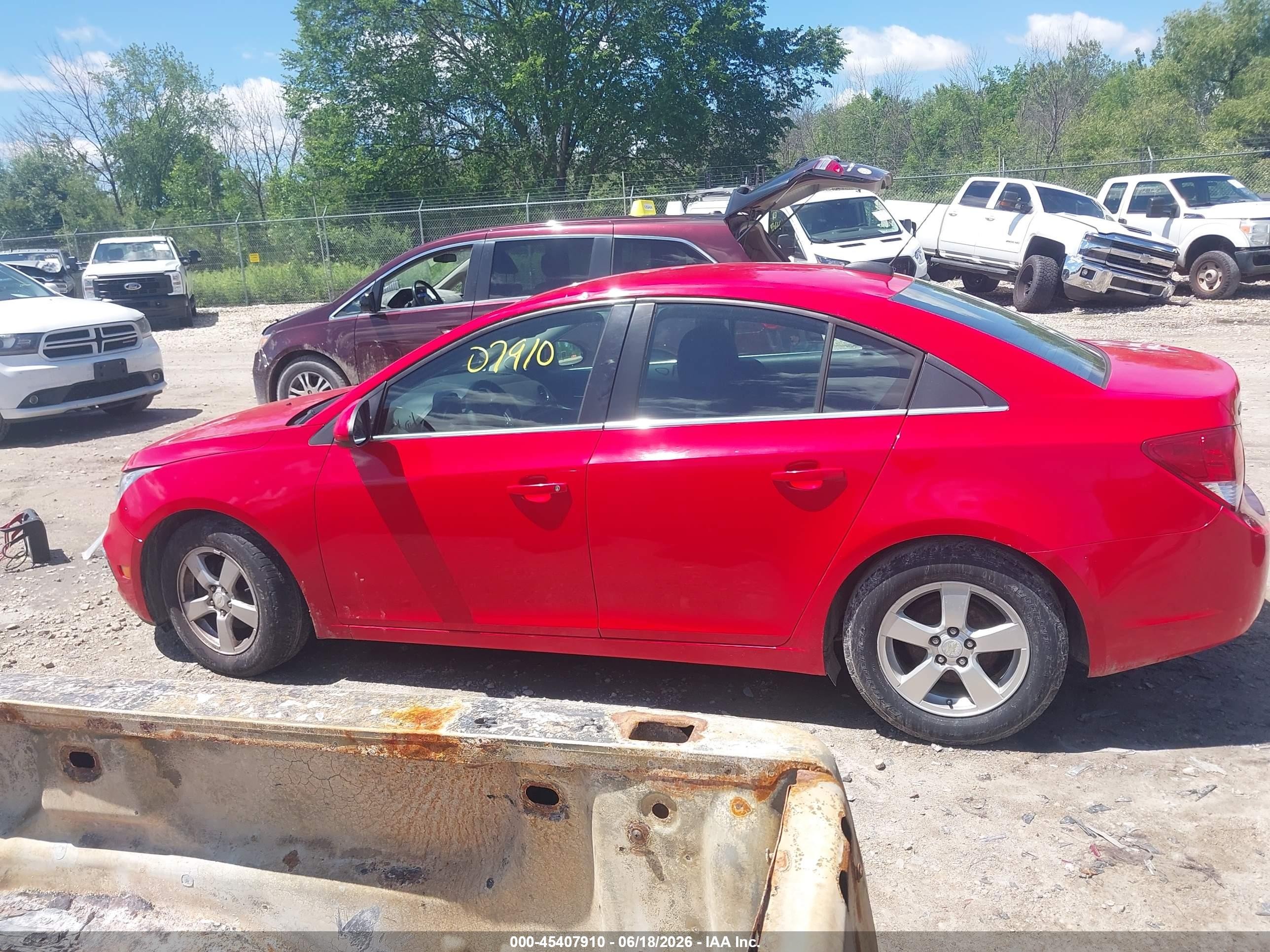 2015 Chevrolet Cruze 1lt Auto Red vin: 1G1PC5SB8F7272256