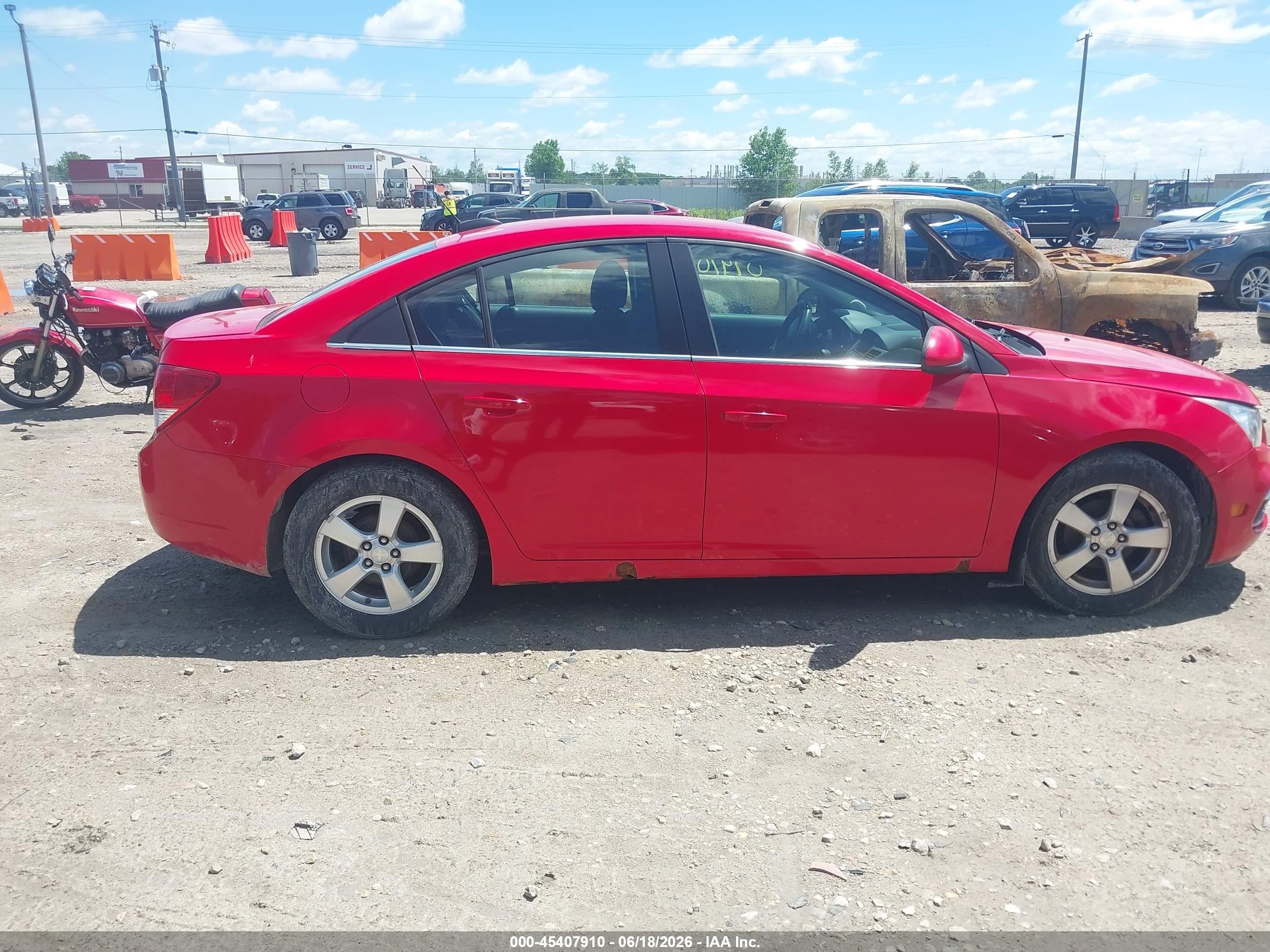 2015 Chevrolet Cruze 1lt Auto Red vin: 1G1PC5SB8F7272256