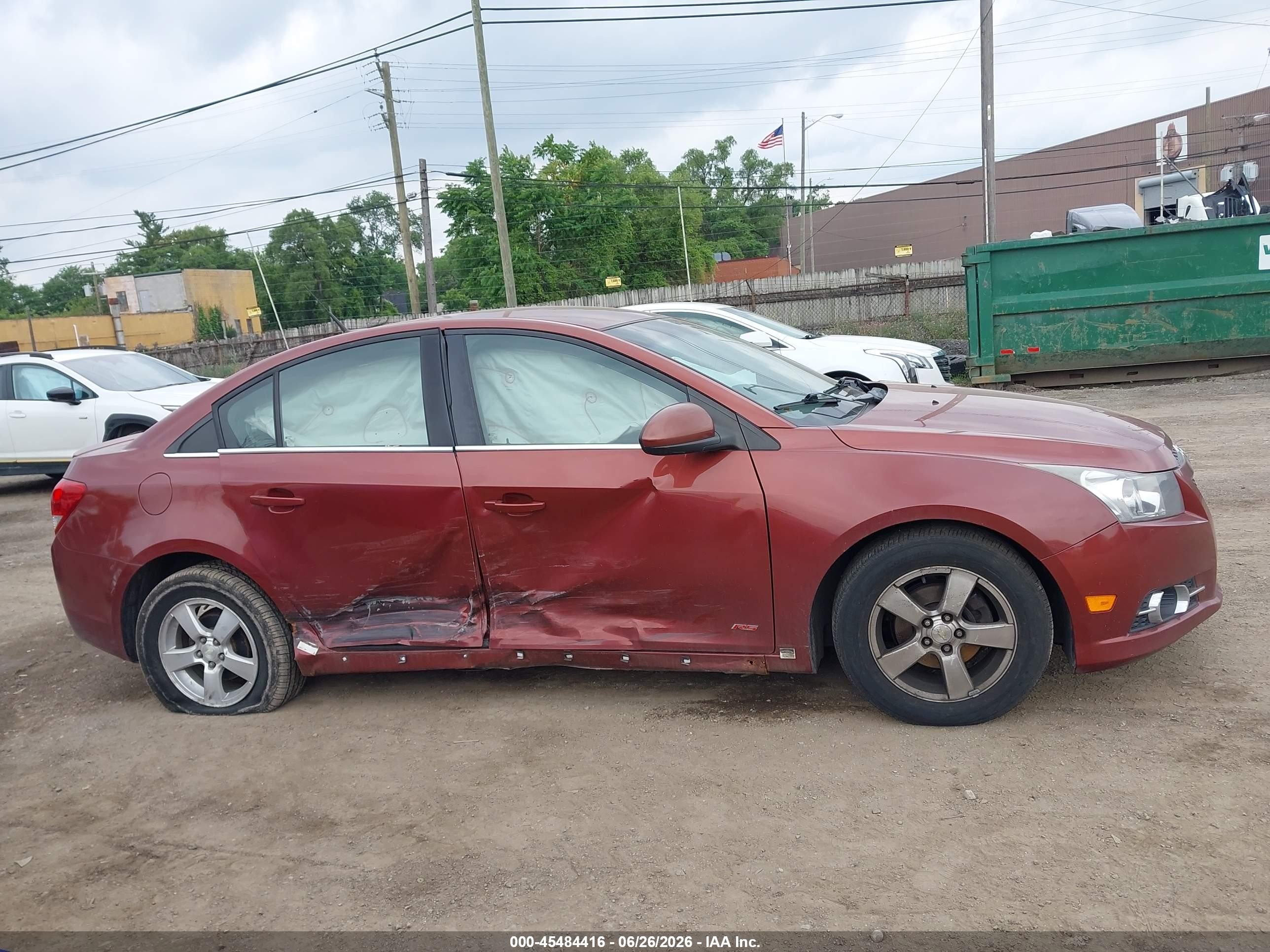 2013 Chevrolet Cruze 1lt Auto Orange vin: 1G1PC5SB9D7133217