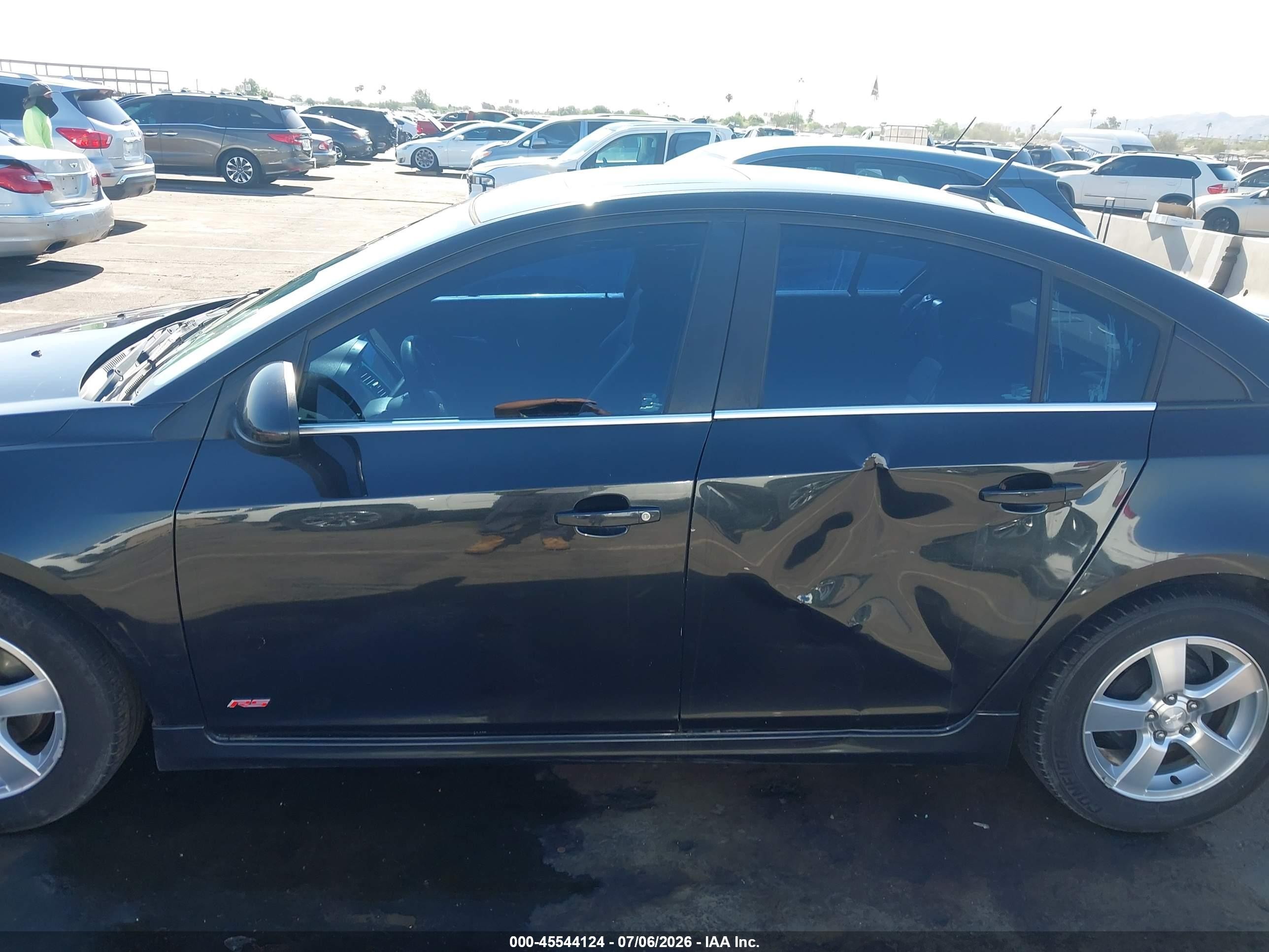 2013 Chevrolet Cruze 1lt Auto Black vin: 1G1PC5SB9D7187293