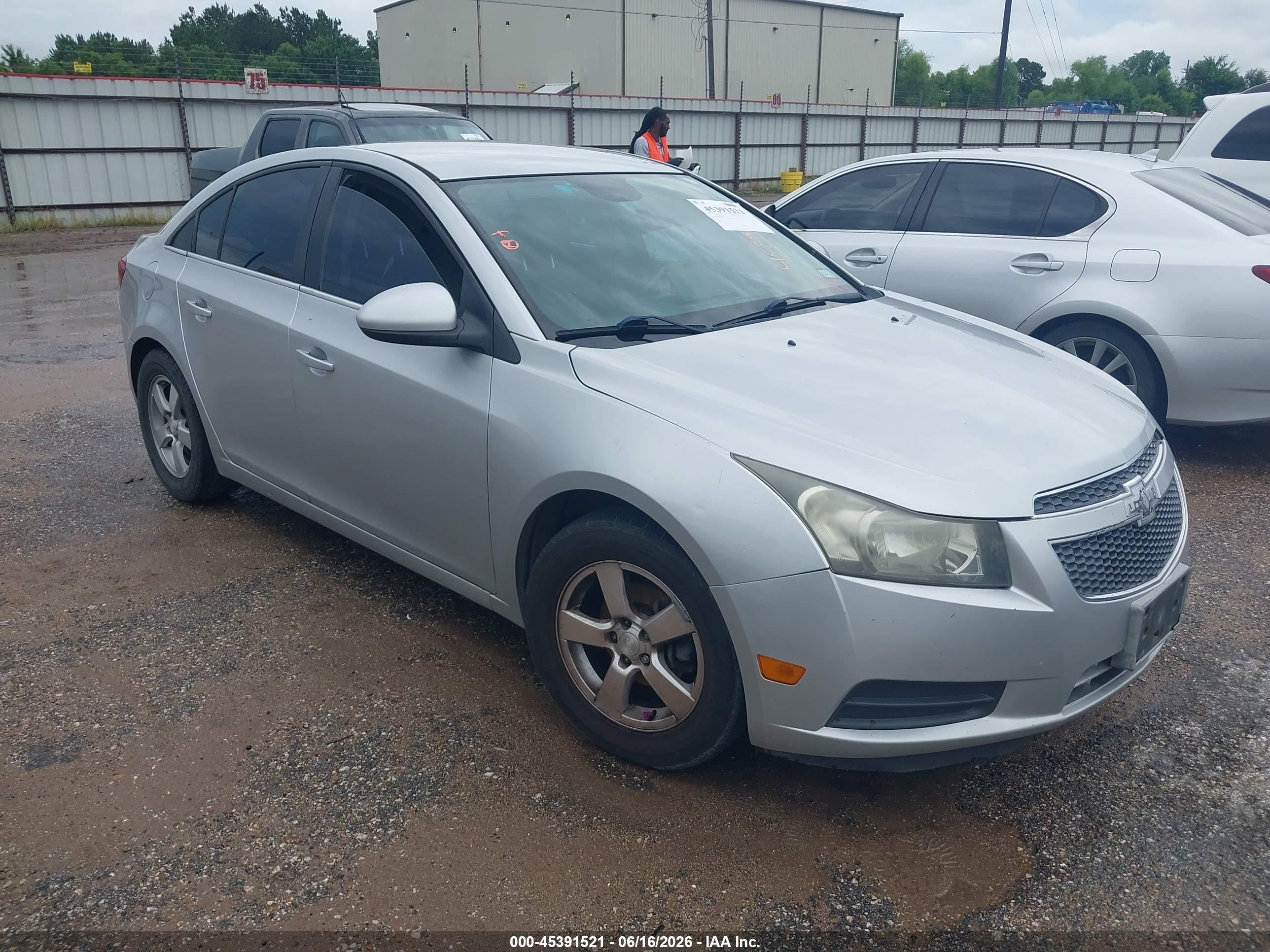 2013 Chevrolet Cruze 1lt Auto Silver vin: 1G1PC5SB9D7192719