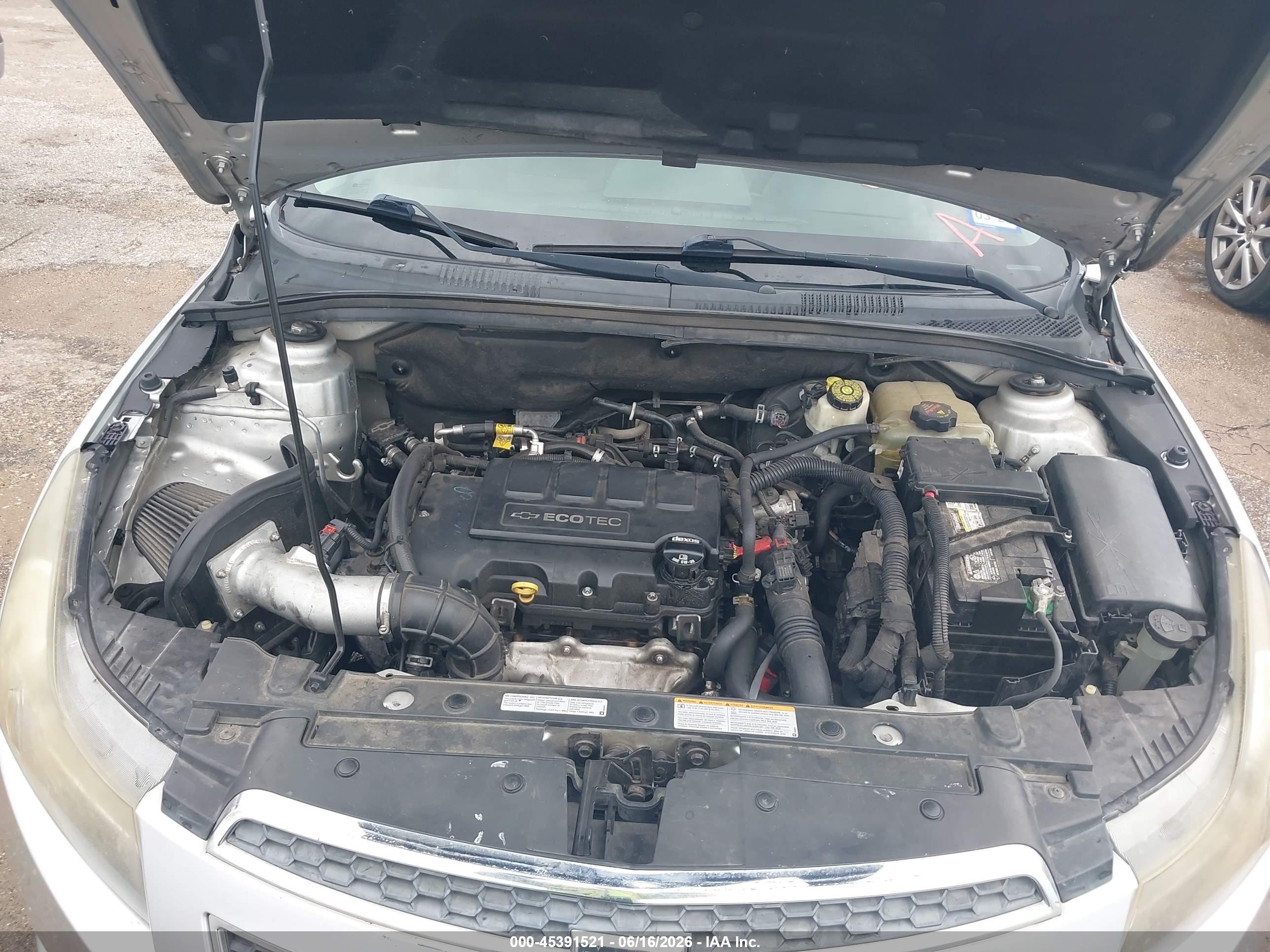 2013 Chevrolet Cruze 1lt Auto Серебряный vin: 1G1PC5SB9D7192719