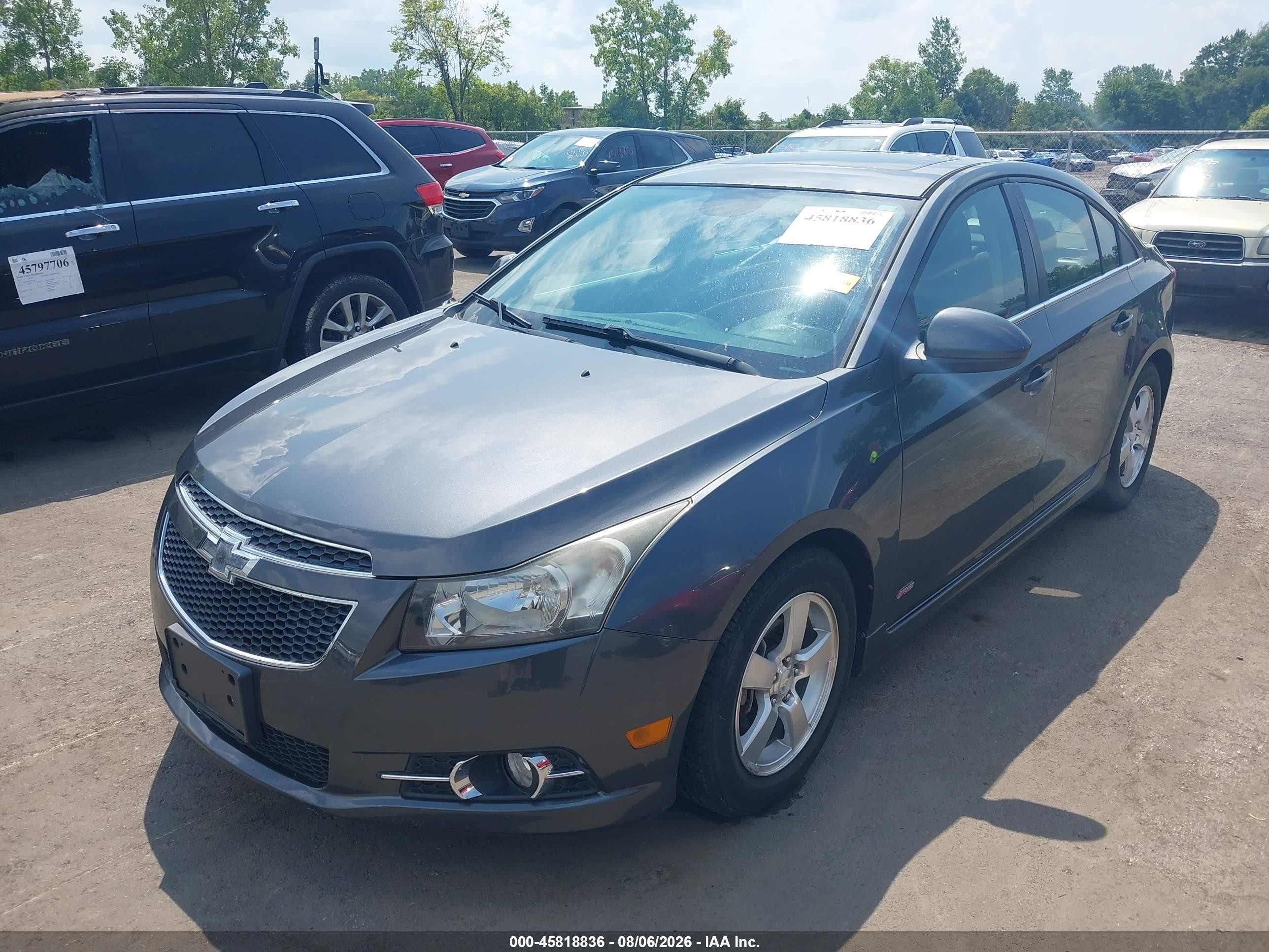 2013 Chevrolet Cruze 1lt Auto Gray vin: 1G1PC5SB9D7215982