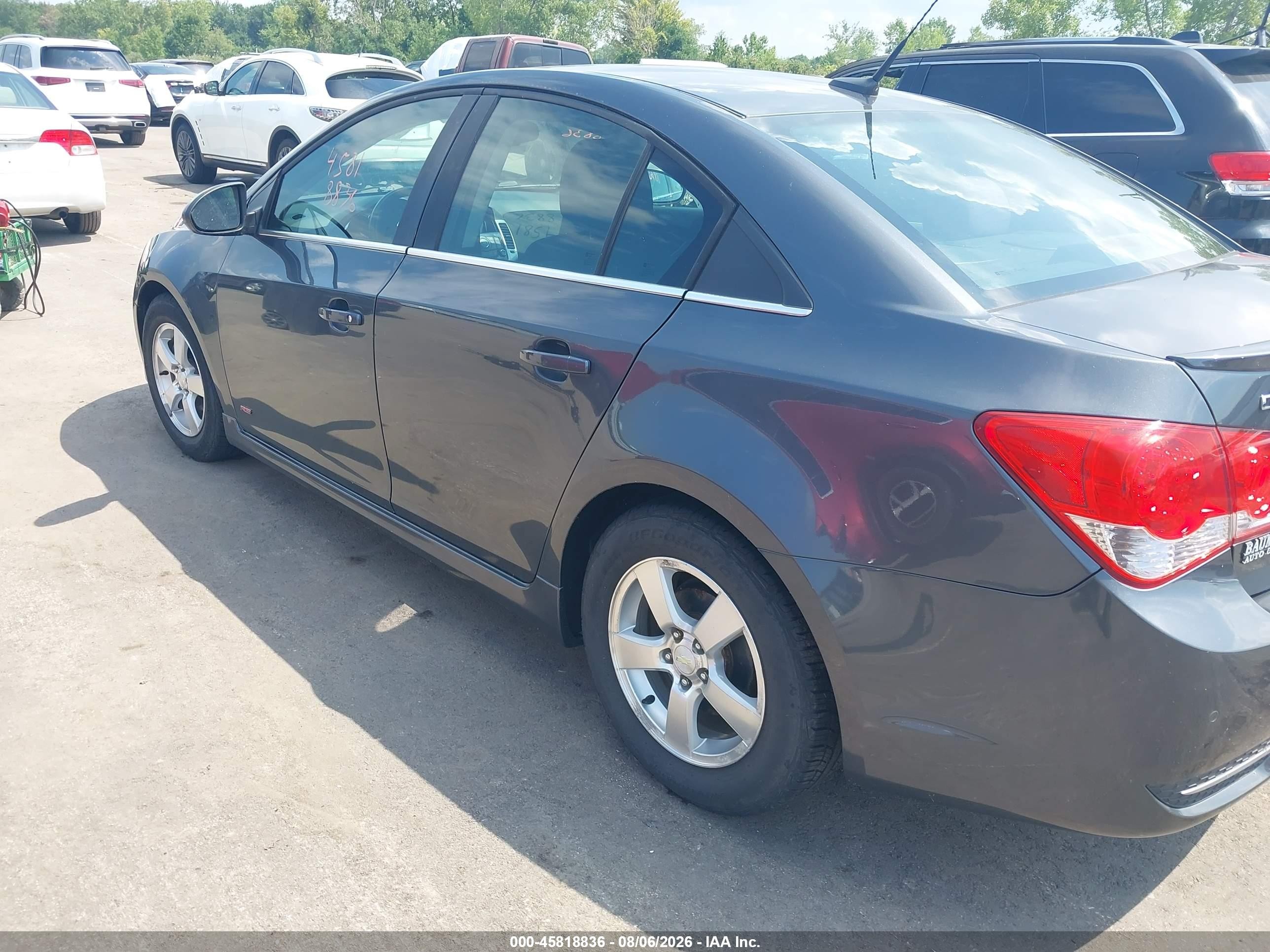 2013 Chevrolet Cruze 1lt Auto Gray vin: 1G1PC5SB9D7215982