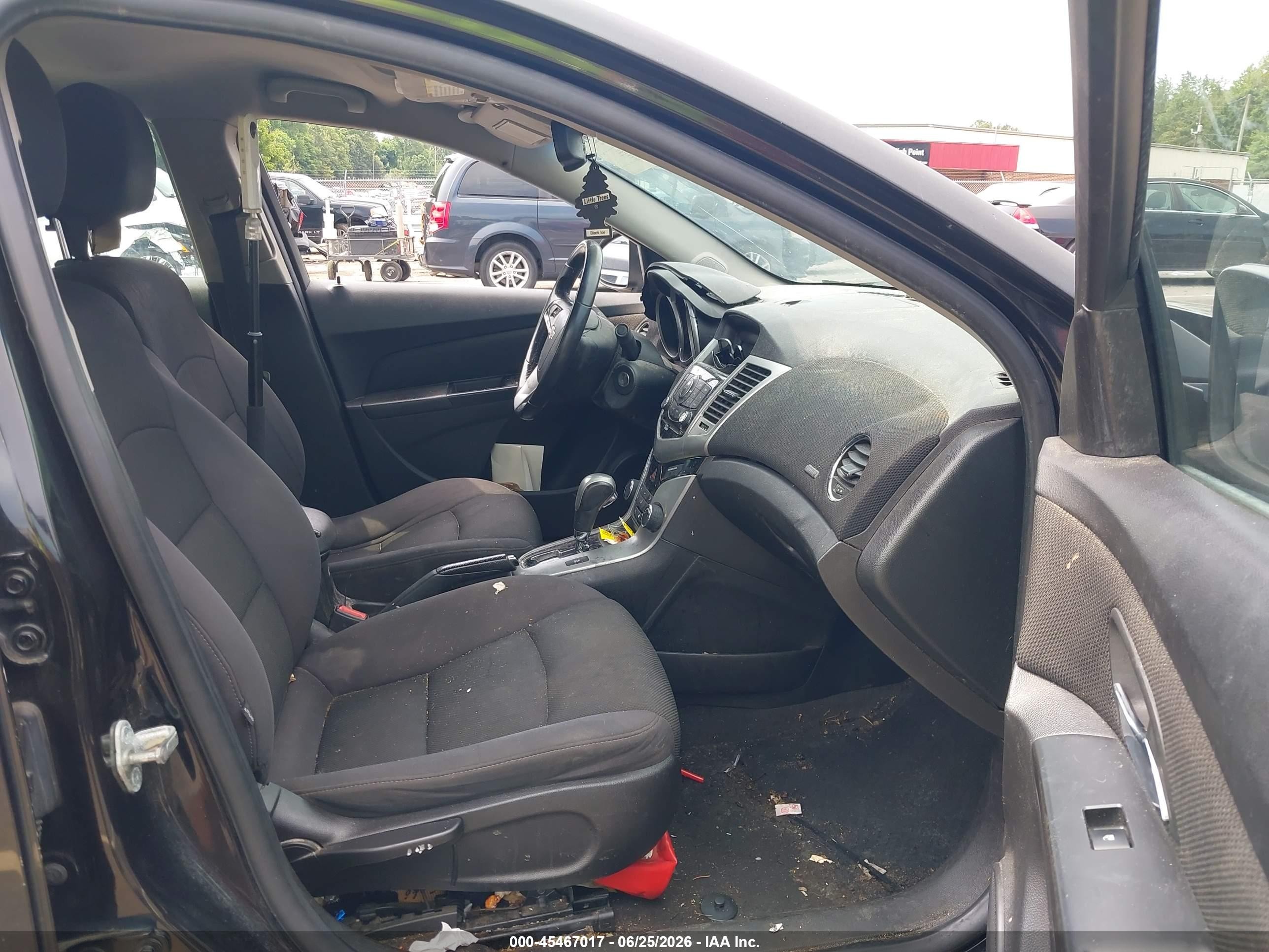 2013 Chevrolet Cruze 1lt Auto Black vin: 1G1PC5SB9D7222866