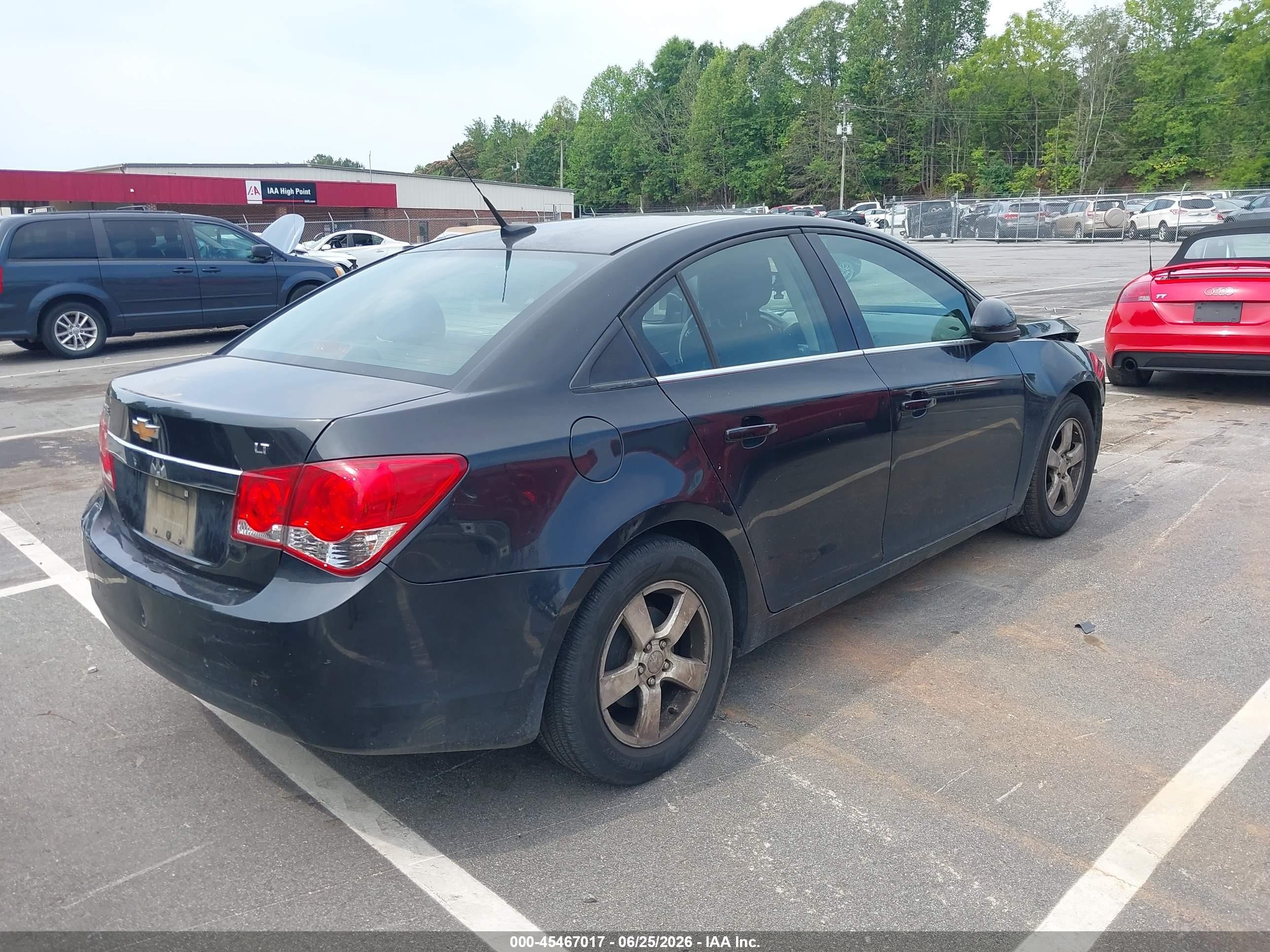 2013 Chevrolet Cruze 1lt Auto Black vin: 1G1PC5SB9D7222866
