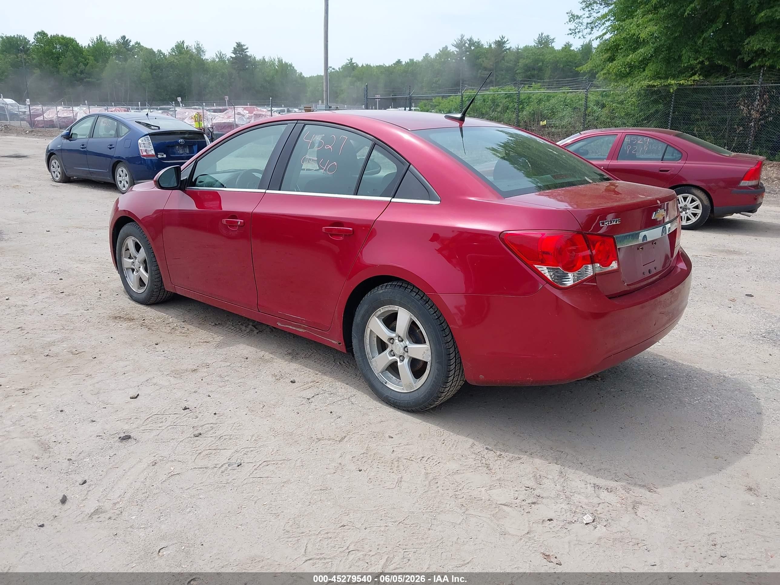 2013 Chevrolet Cruze 1lt Auto Red vin: 1G1PC5SB9D7225556