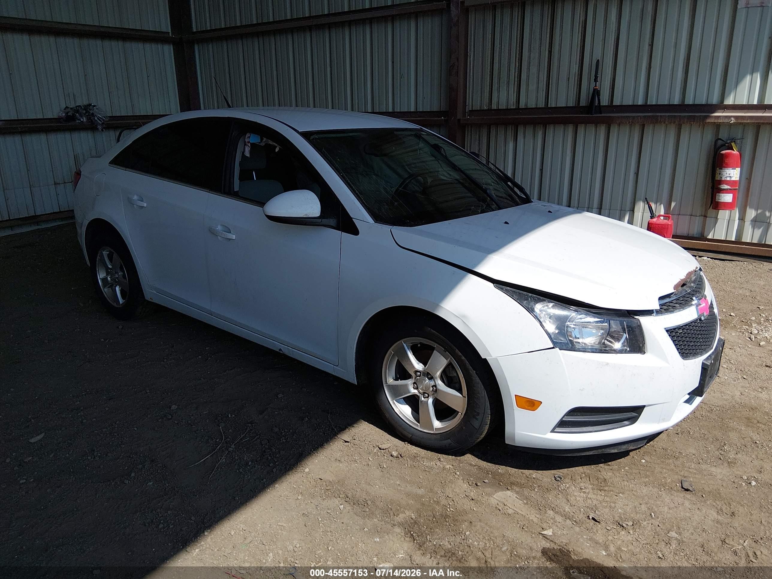 2013 Chevrolet Cruze 1lt Auto White vin: 1G1PC5SB9D7252269