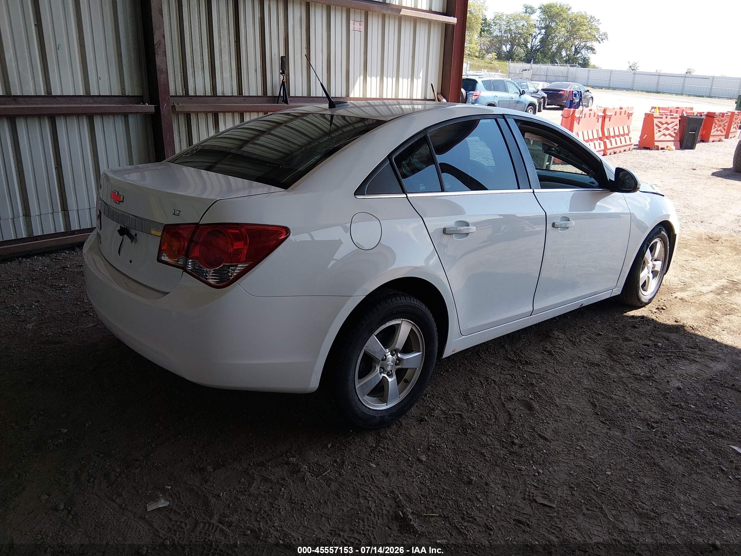 2013 Chevrolet Cruze 1lt Auto White vin: 1G1PC5SB9D7252269