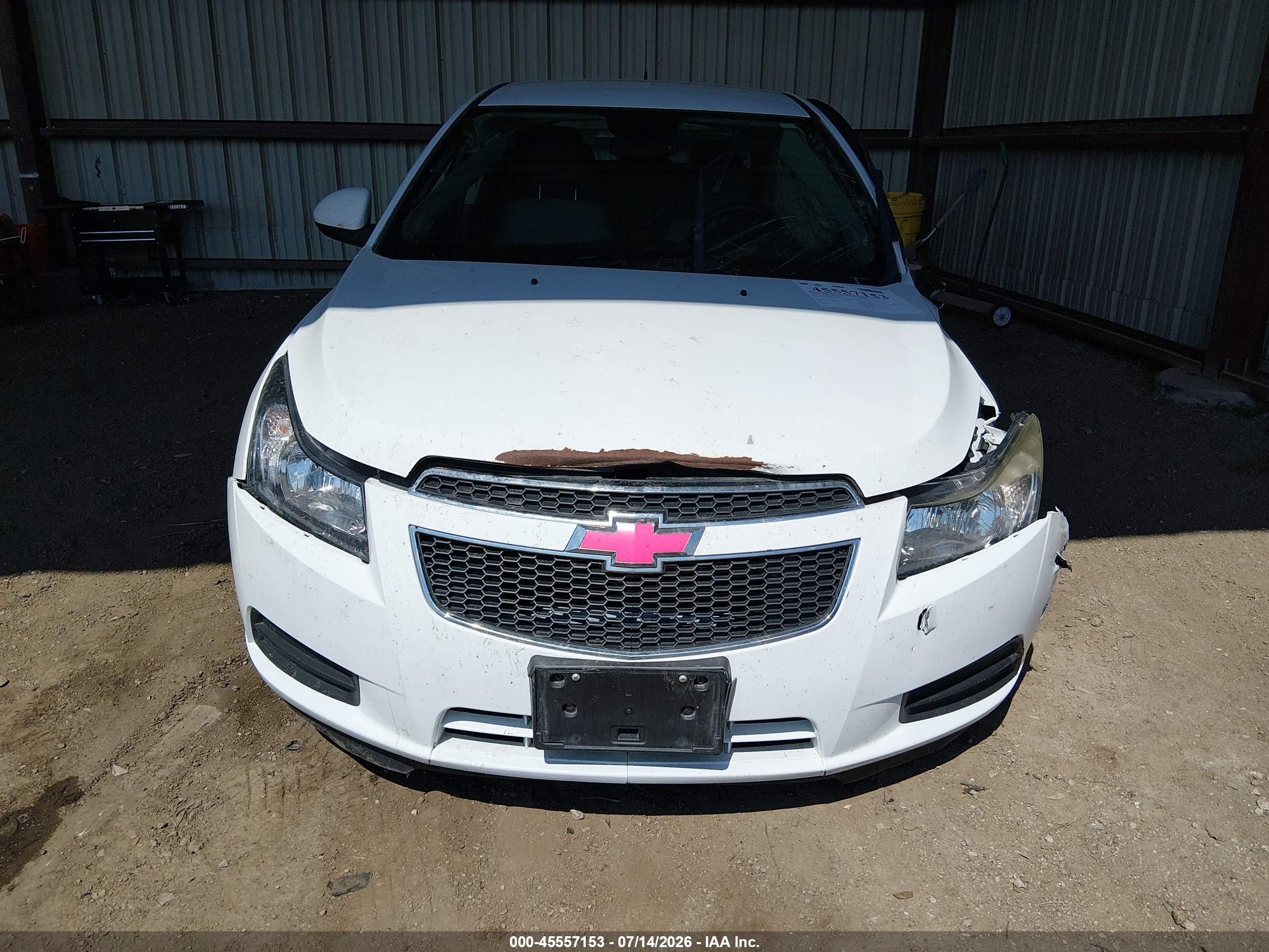 2013 Chevrolet Cruze 1lt Auto White vin: 1G1PC5SB9D7252269