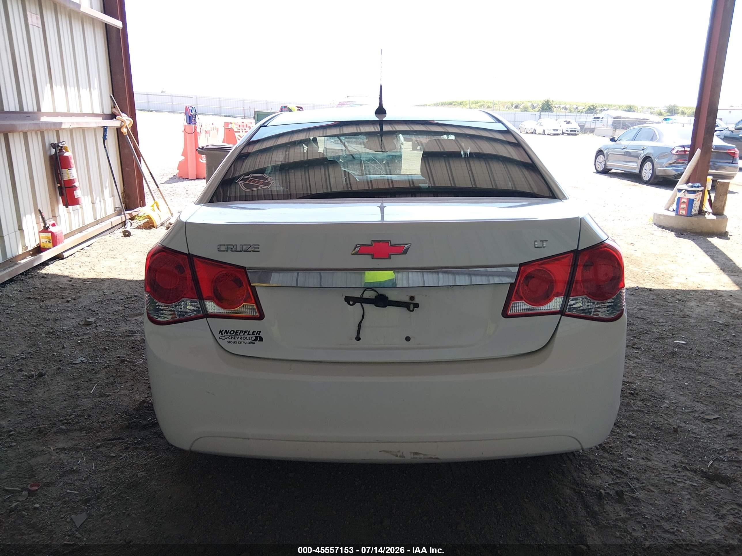 2013 Chevrolet Cruze 1lt Auto White vin: 1G1PC5SB9D7252269