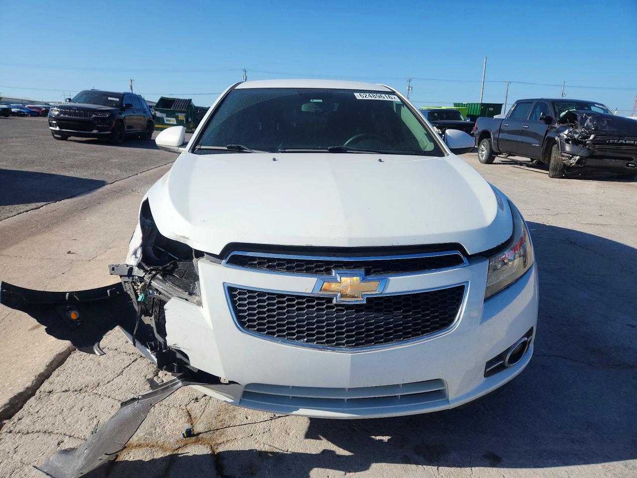 2013 Chevrolet Cruze Lt White vin: 1G1PC5SB9D7299172